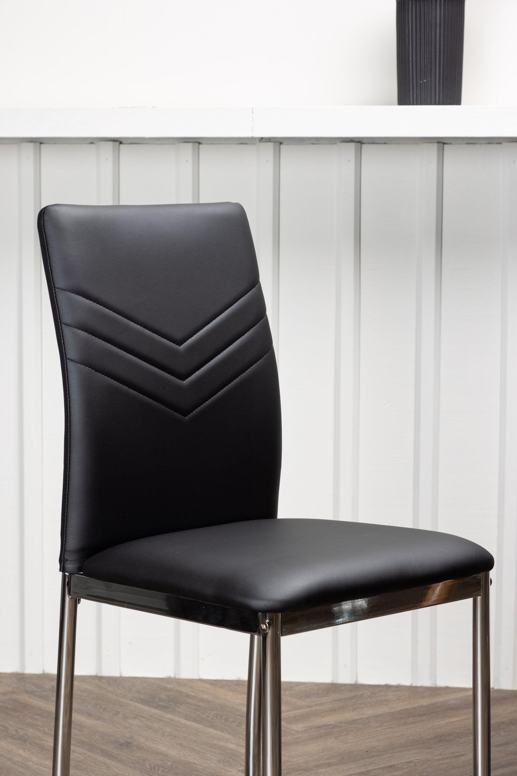 Venture Home Lily Matstol Svart/Silver 2-pack