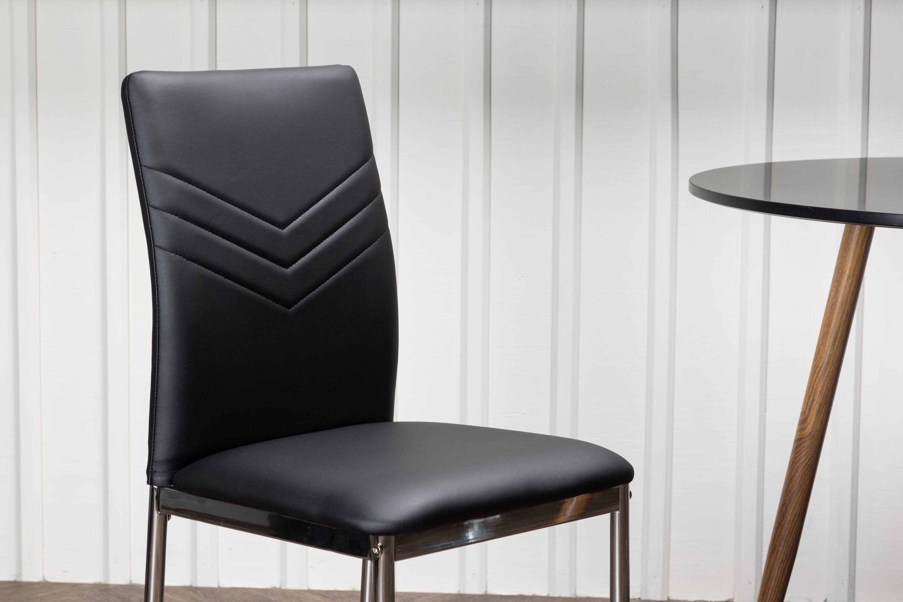 Venture Home Lily Matstol Svart/Silver 2-pack