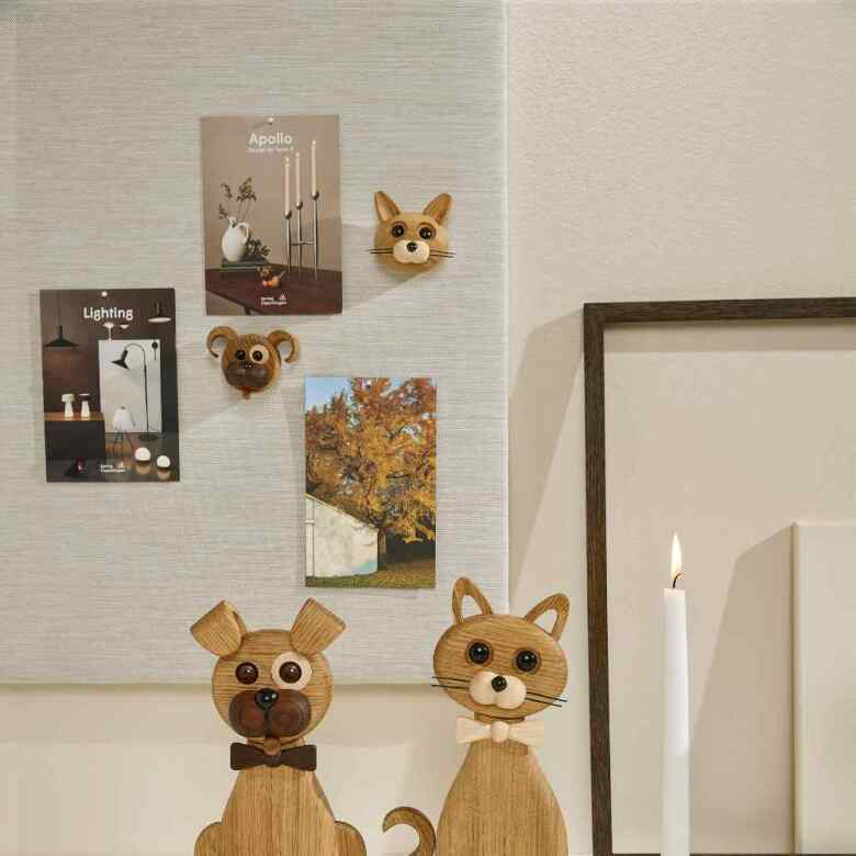 Spring Copenhagen Magnetic Lucky Magnet Katt Ek/Lönn 6, Cm