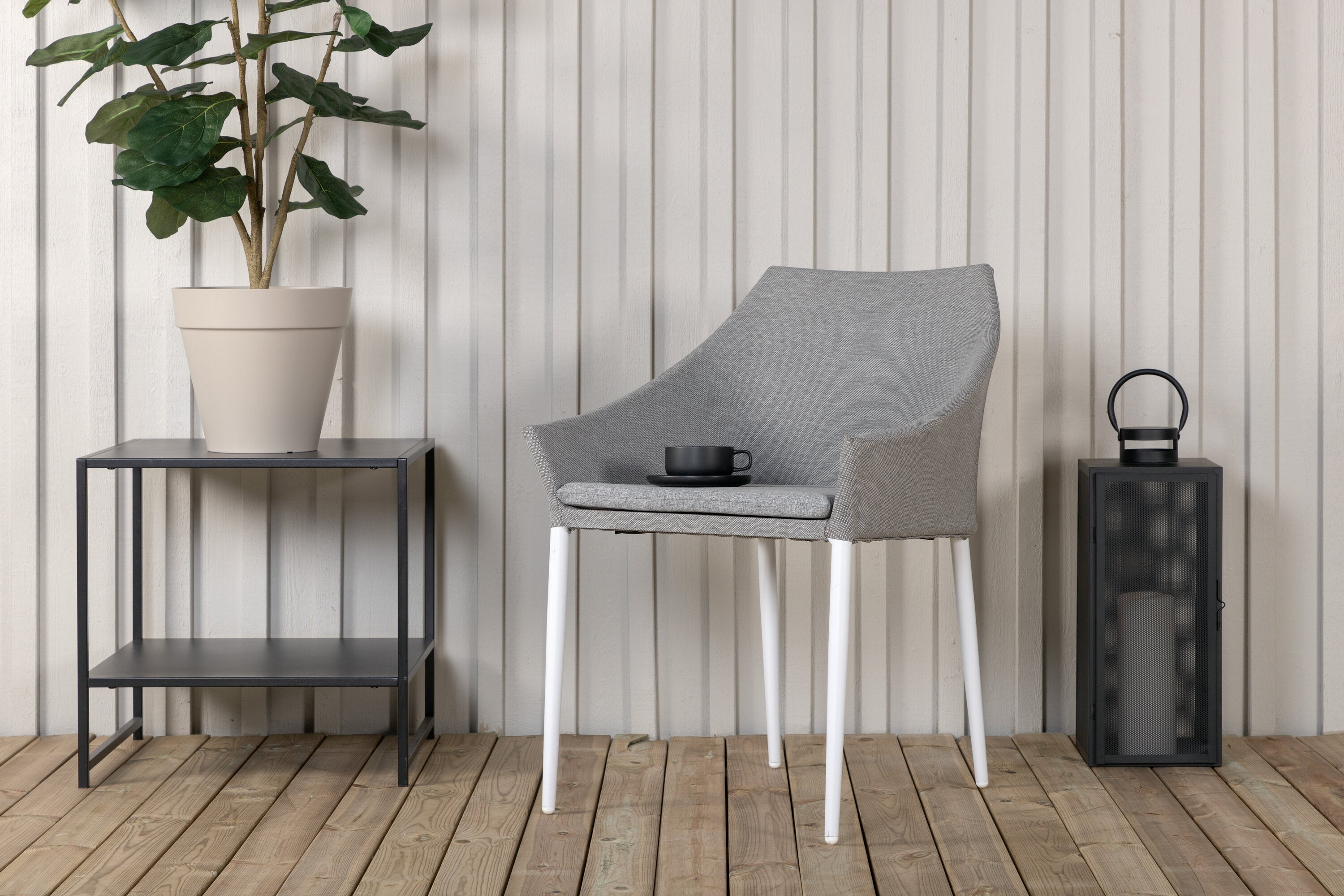Venture Home Spoga Matstol Ljusgrå/vit 2-pack