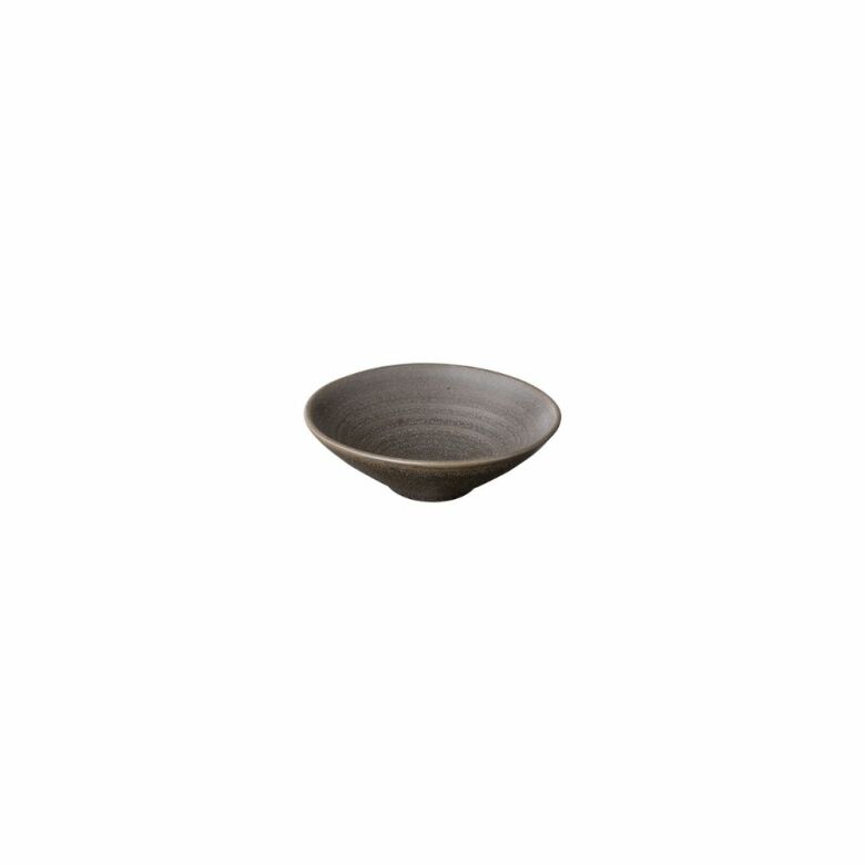 Kumi skål XS Ø8 cm i espresso, med unik japansk reaktiv glasyroverflate och minimalistisk design. Perfekt för elegant servering.