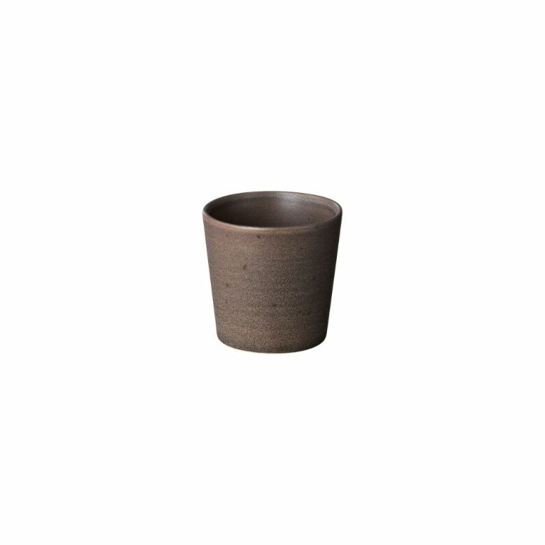 KUMI mugg i espresso med unik reaktiv glasyr, minimalistisk japansk design, 18 cl. Perfekt för vacker servering och eleganta stunder.