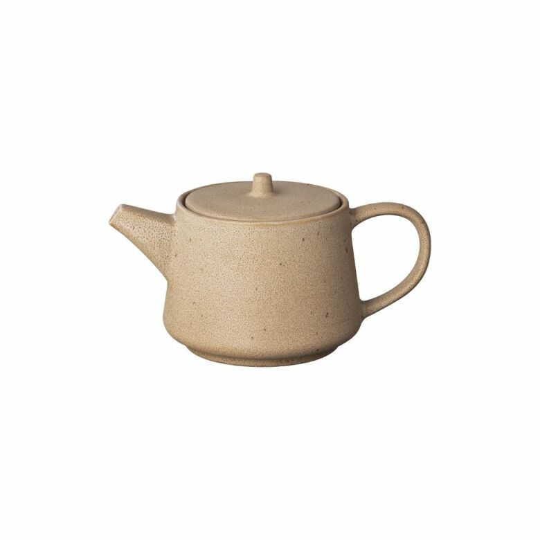 Alt-text: KUMI teapot 1L in Fungi color, showcasing minimalist Japanese design with unique reactive glaze textures.