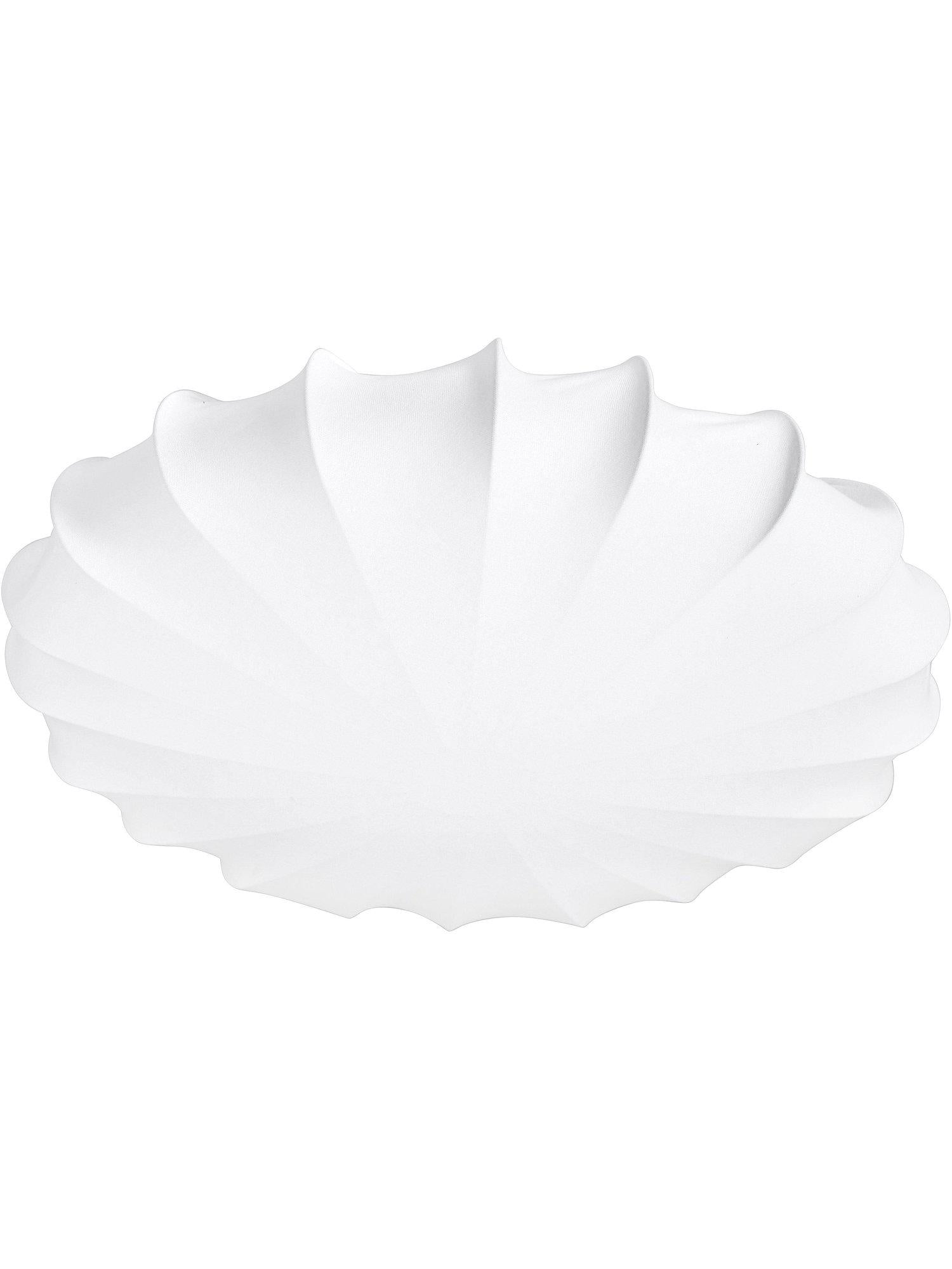 Plafond i vit bomullstyg från PR Home, rund design som passar perfekt för olika rum med tre E27-lampor.