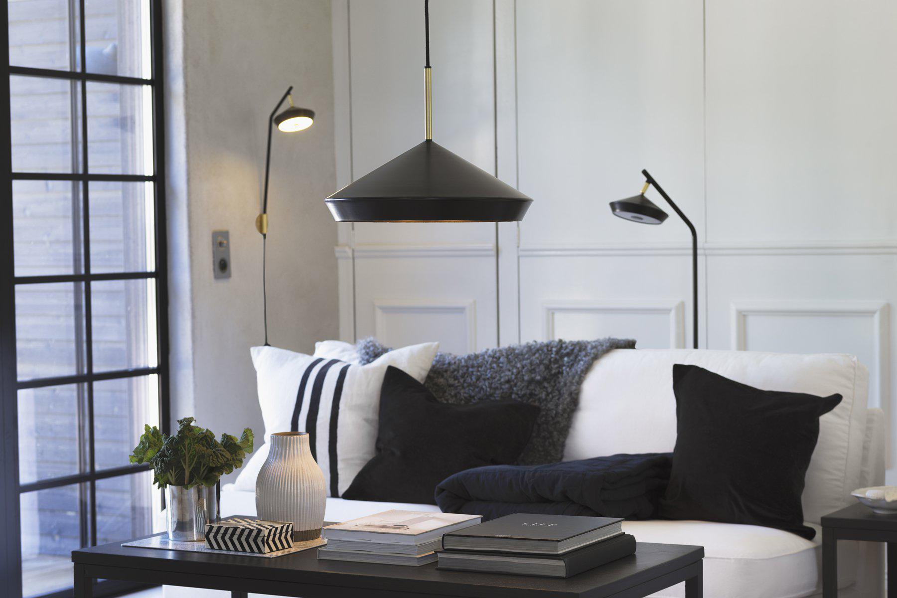 Pr Home Geometri Taklampa/Guld 45 cm, Svart