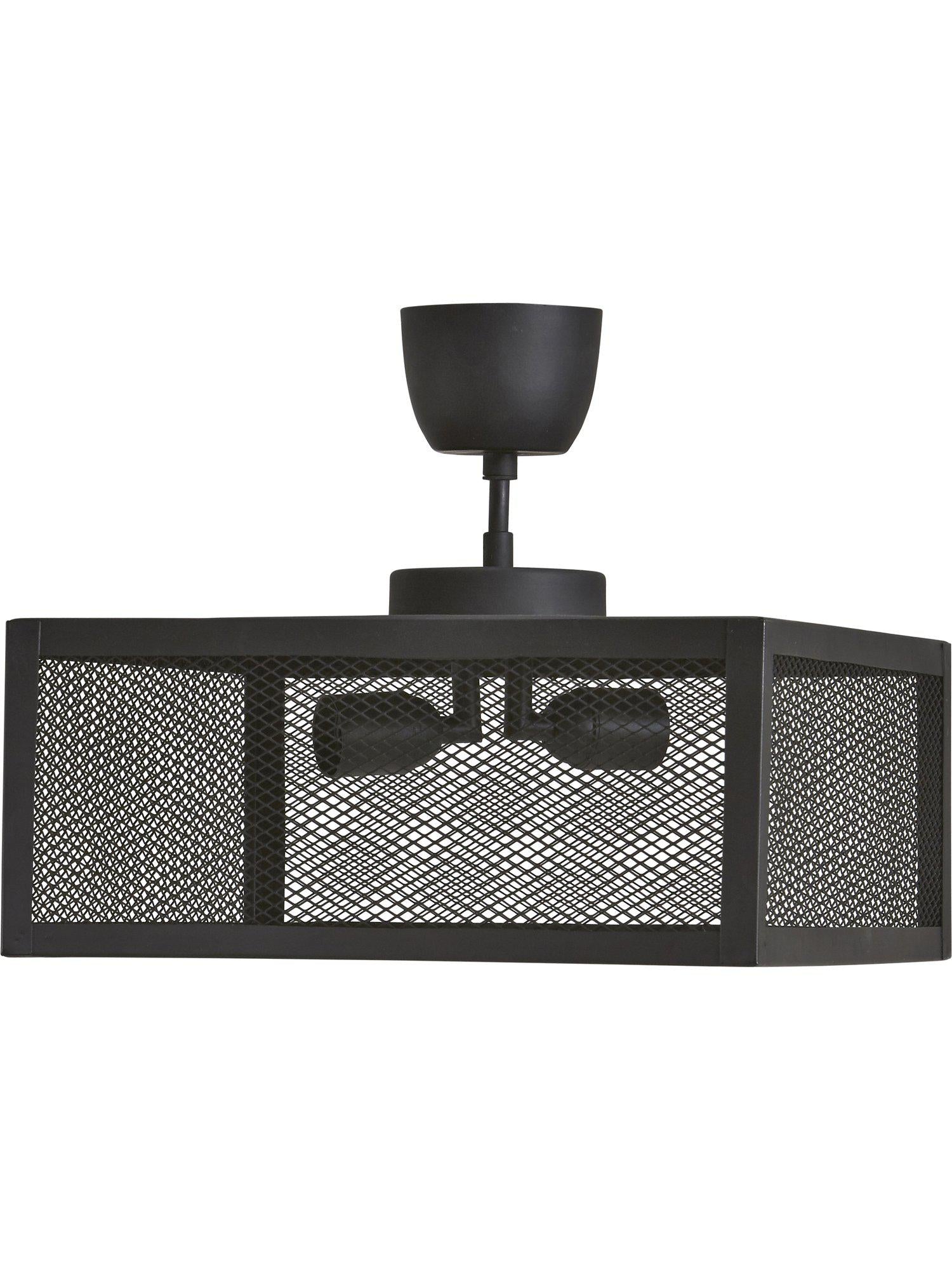 Stilren Grid takplafond i svart metall från PR Home, perfekt för inomhusmiljöer med två E27 socklar för dämpat eller starkt ljus.