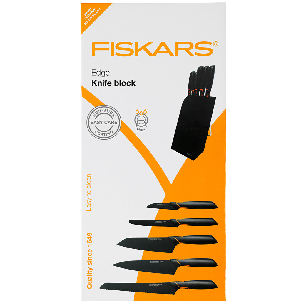 Fiskars Knivblock Med Fem Knivar