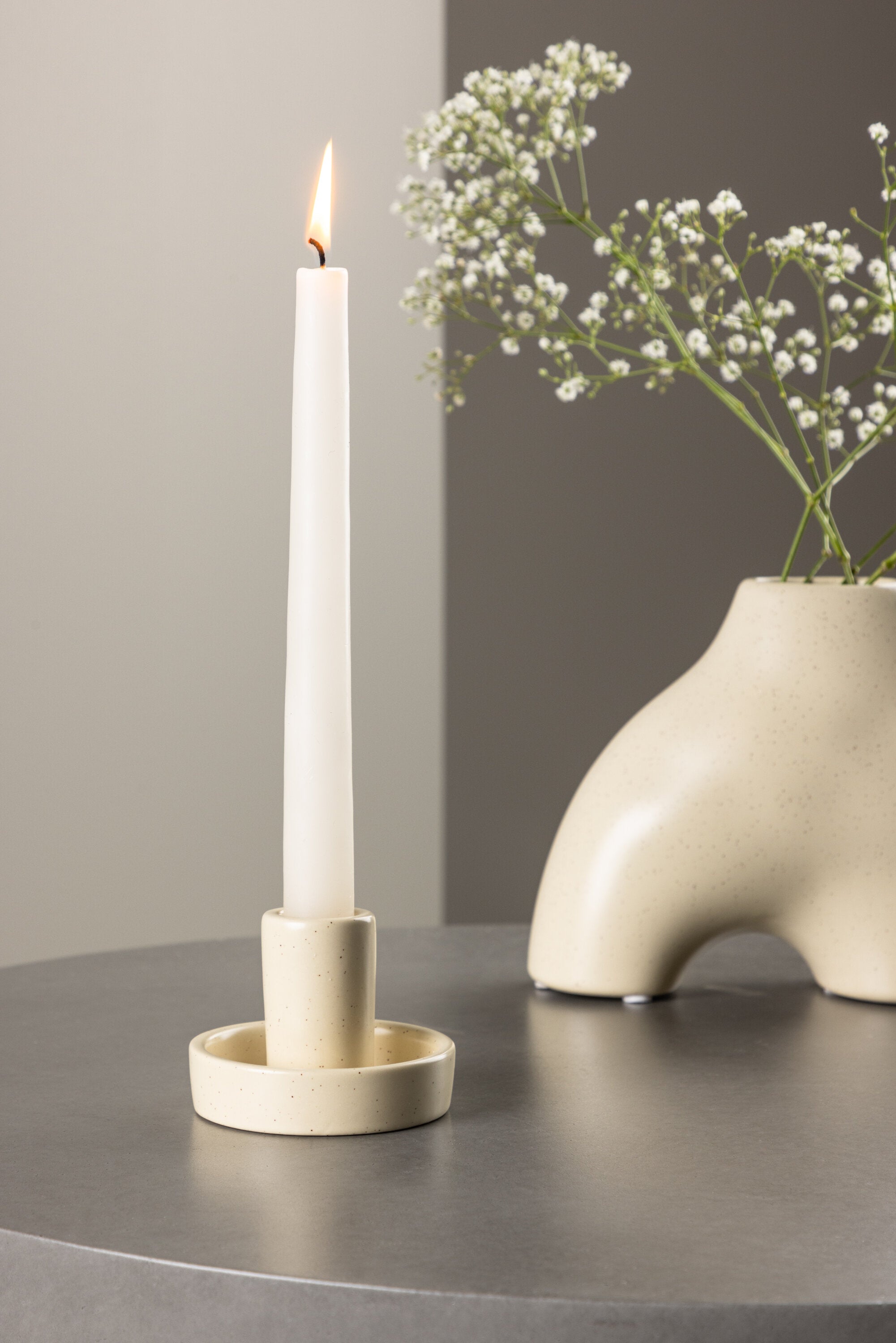 Venture Home Ceco Ljusstake  Beige/Svart