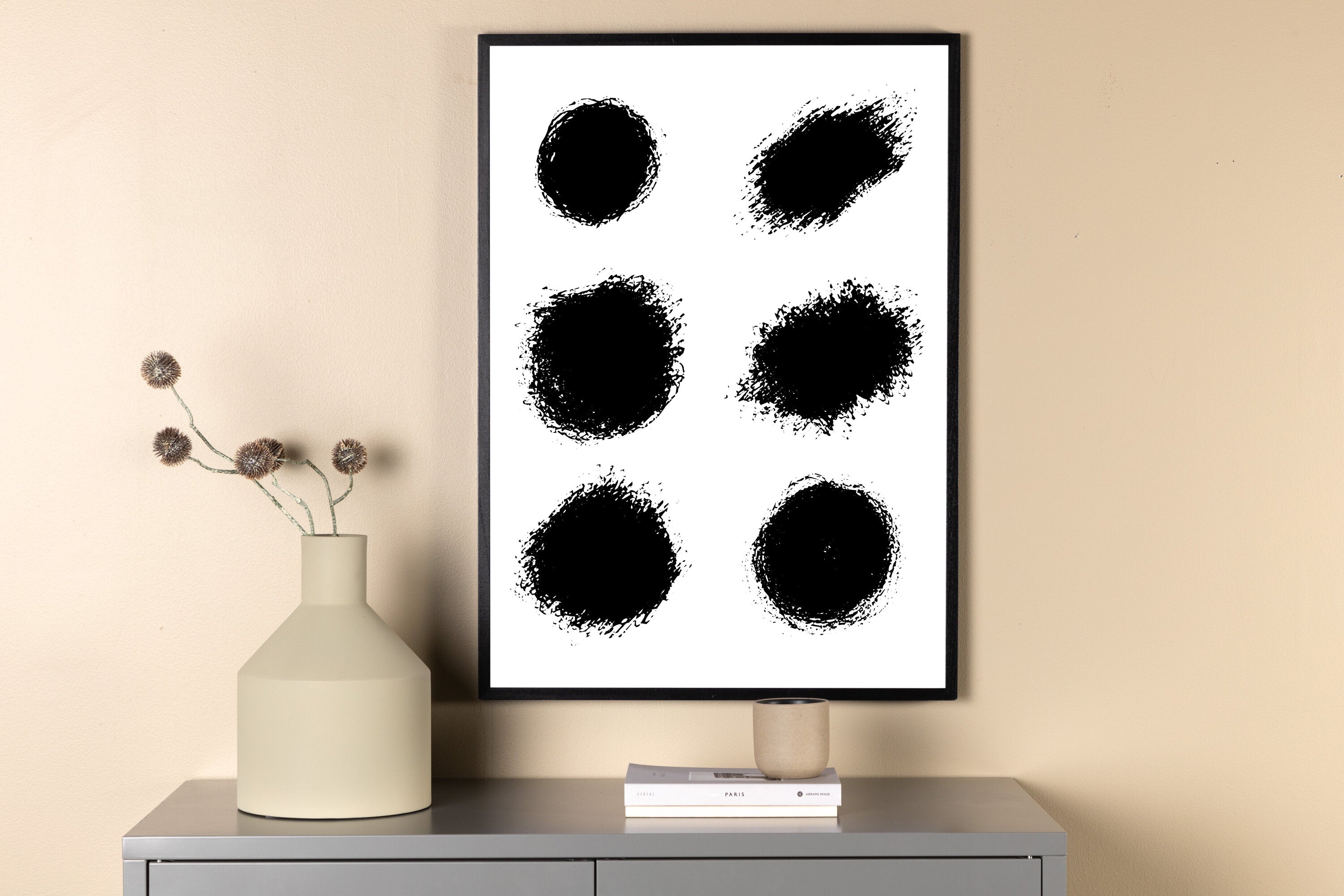 Venture Home Dots Poster Vit 21 x 30 cm