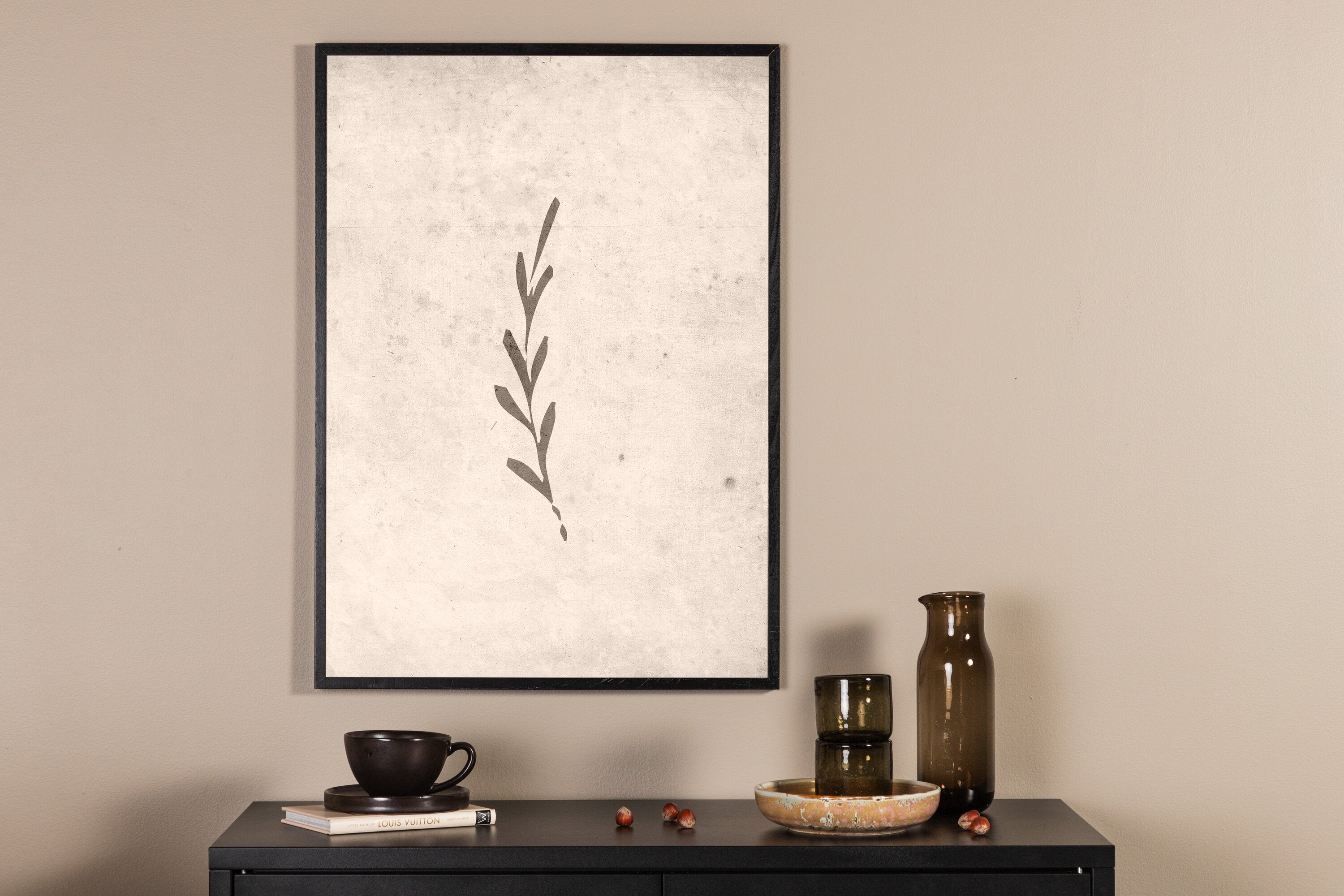 Venture Home Autumn leaf Poster Beige 21 x 30 cm