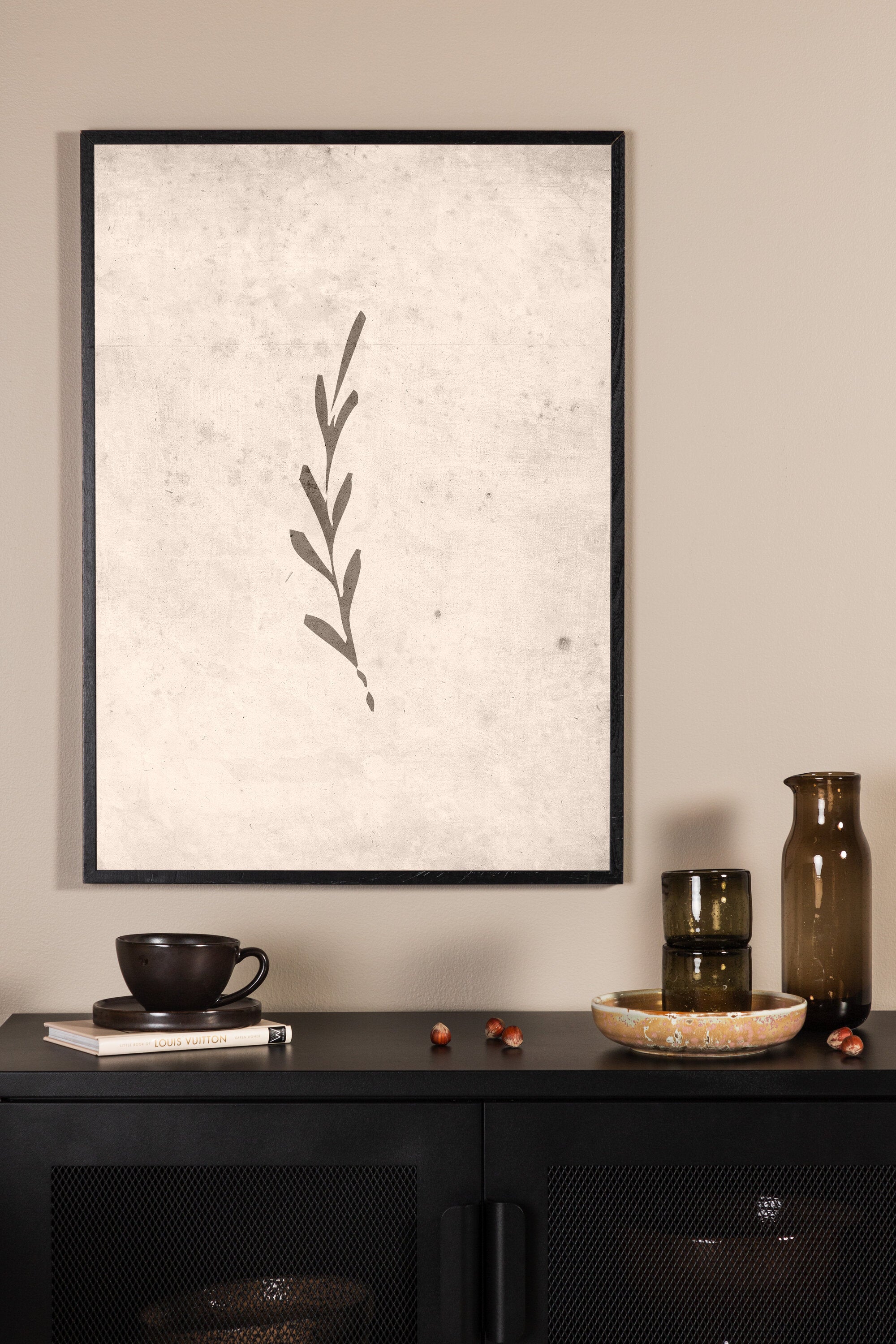 Venture Home Autumn leaf Poster Beige 21 x 30 cm