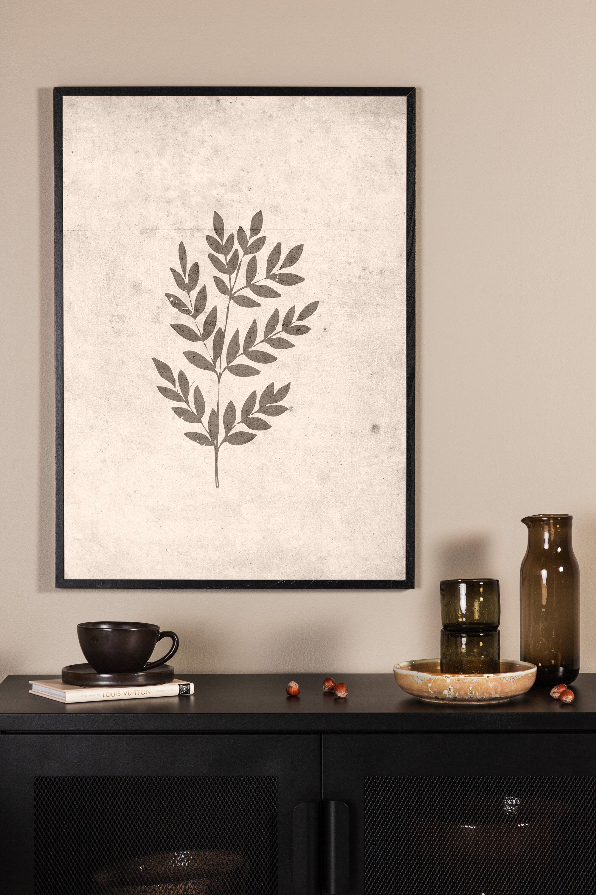 Venture Home Spring leaf Poster Beige 21 x 30 cm