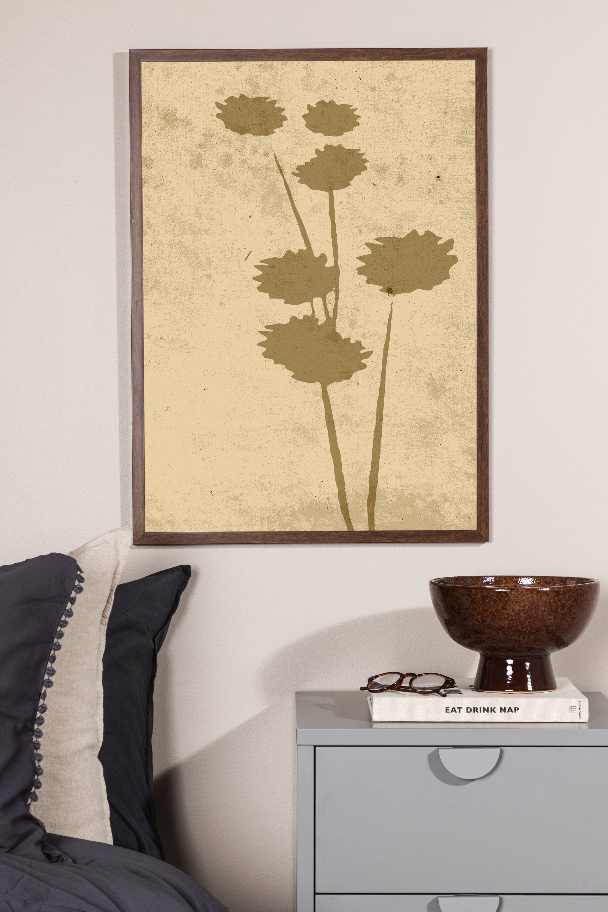 Venture Home Flower art Poster Beige 21 x 30 cm