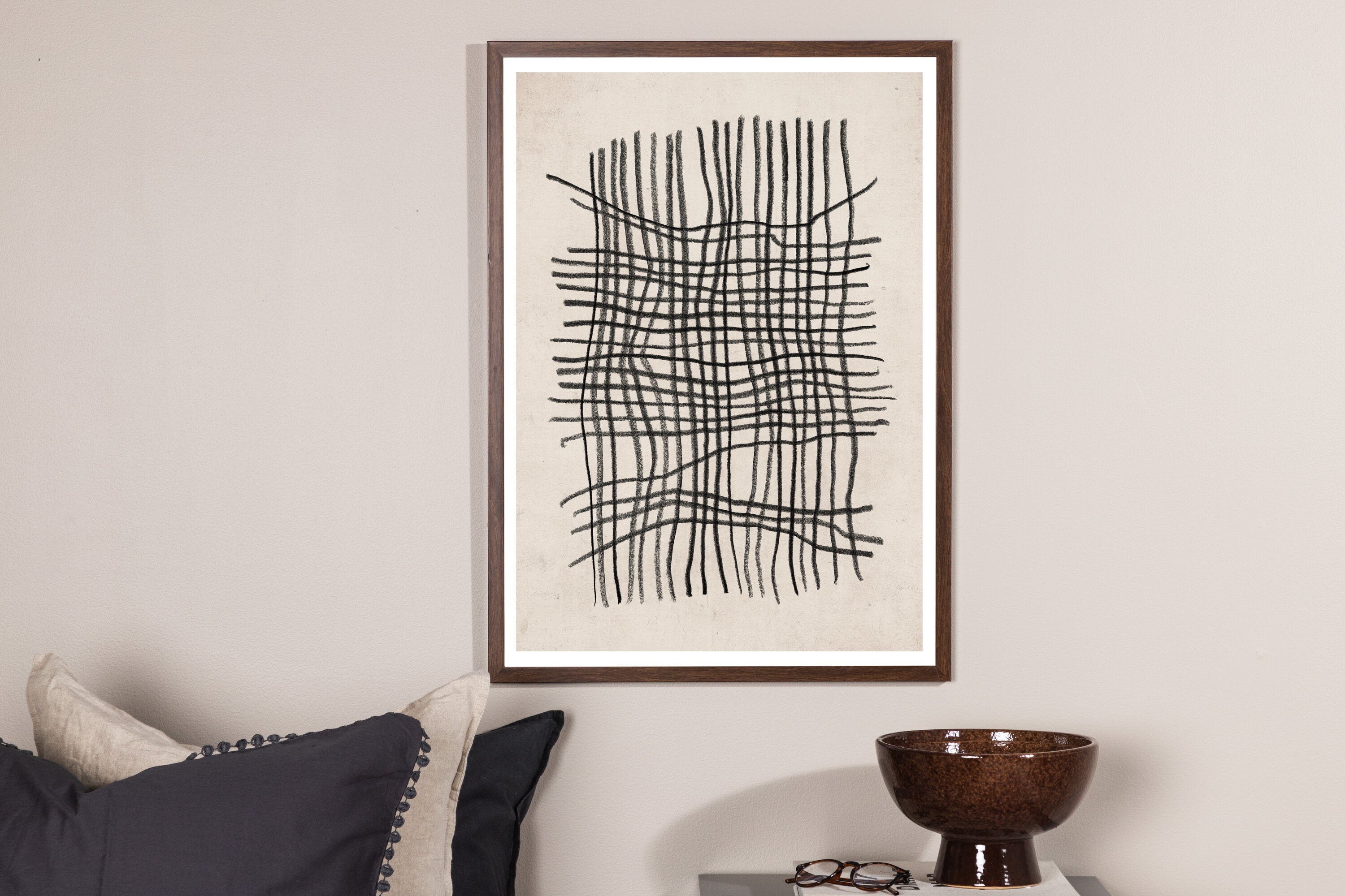 Venture Home Linework Poster Beige/Svart 70 x 100 cm