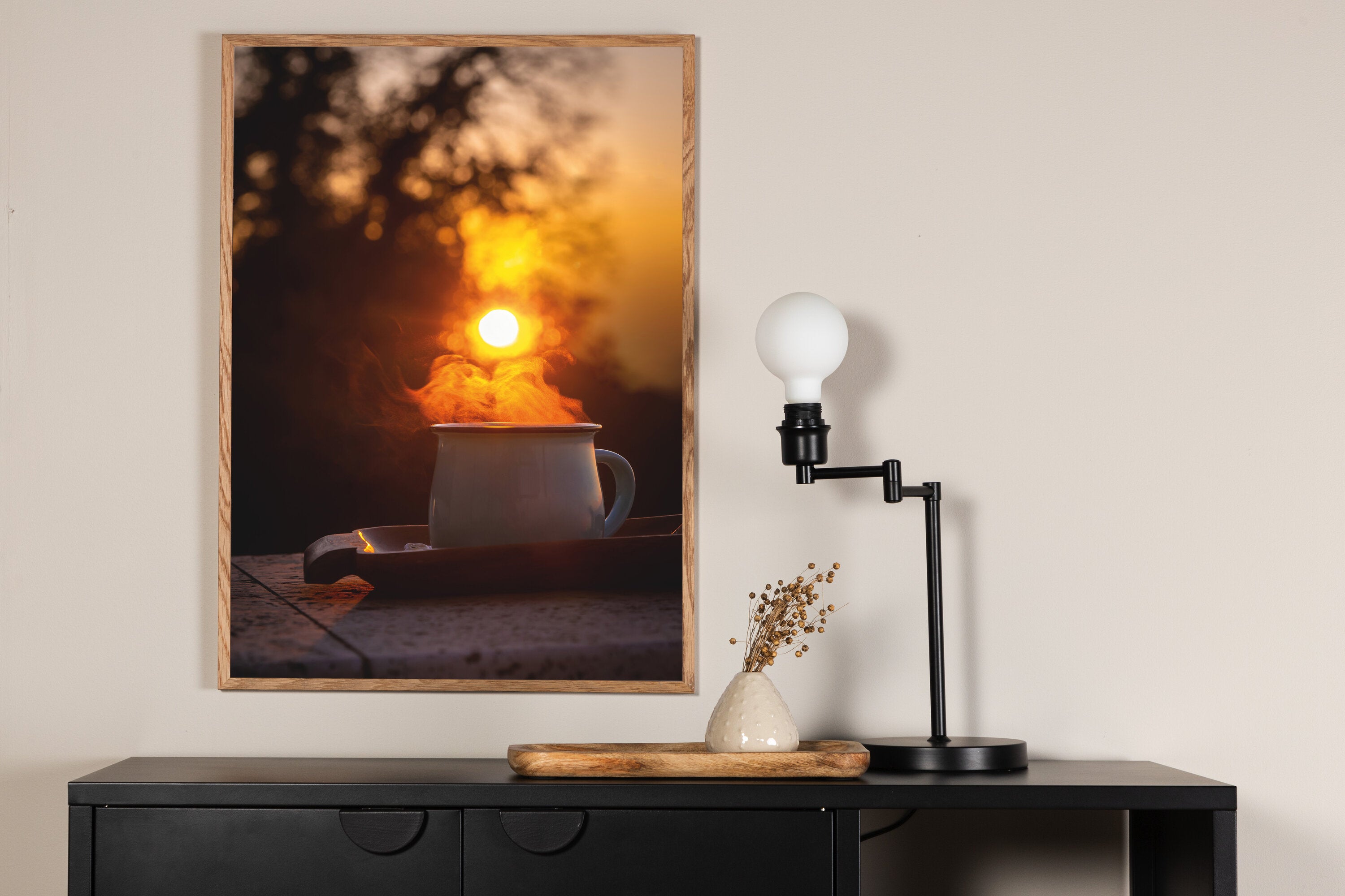 Venture Home Morning coffee Poster Svart/orange 21 x 30 cm