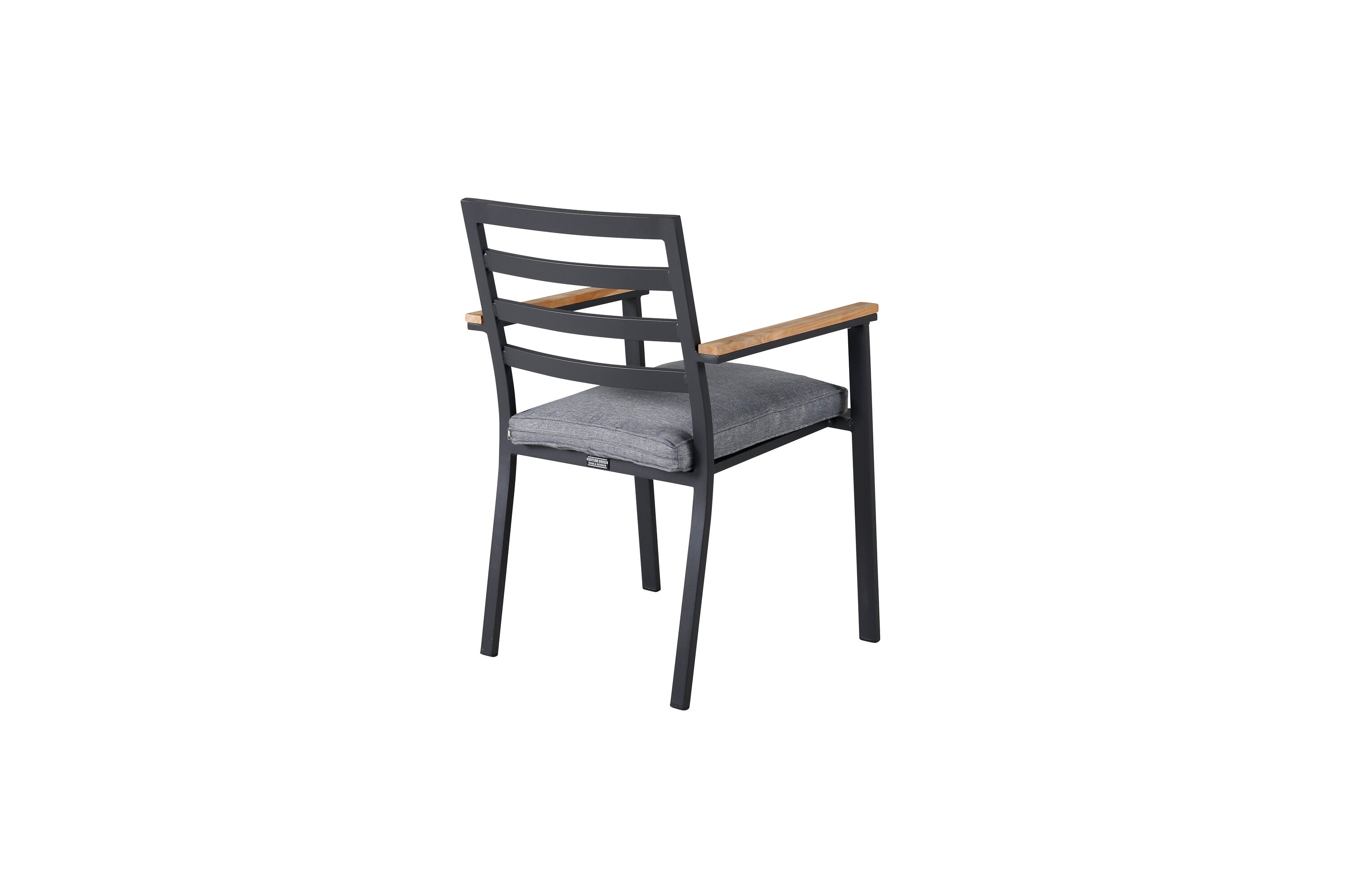 Venture Home Brasilia Matstol Svart/Natur 2-pack