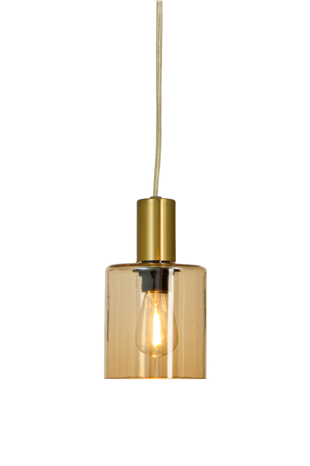 Aneta Lighting CYLINDER fönsterlampa, matt mässing/amber