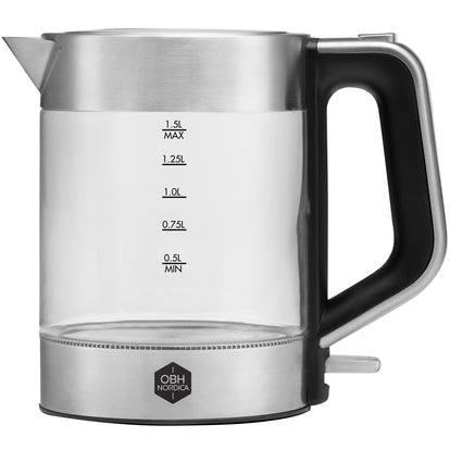 OBH Nordica Venice Glas Kettle 1,5 L Trådlös