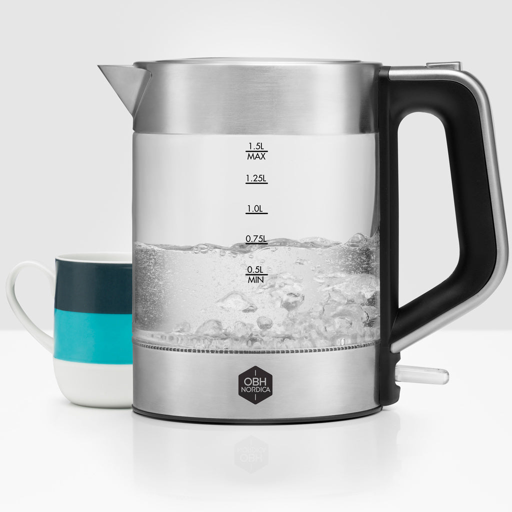 OBH Nordica Venice Glas Kettle 1,5 L Trådlös