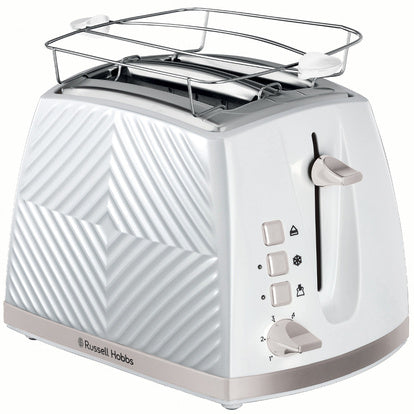 Russel Hobbs Vit Grooved Brödrost 2S Toast