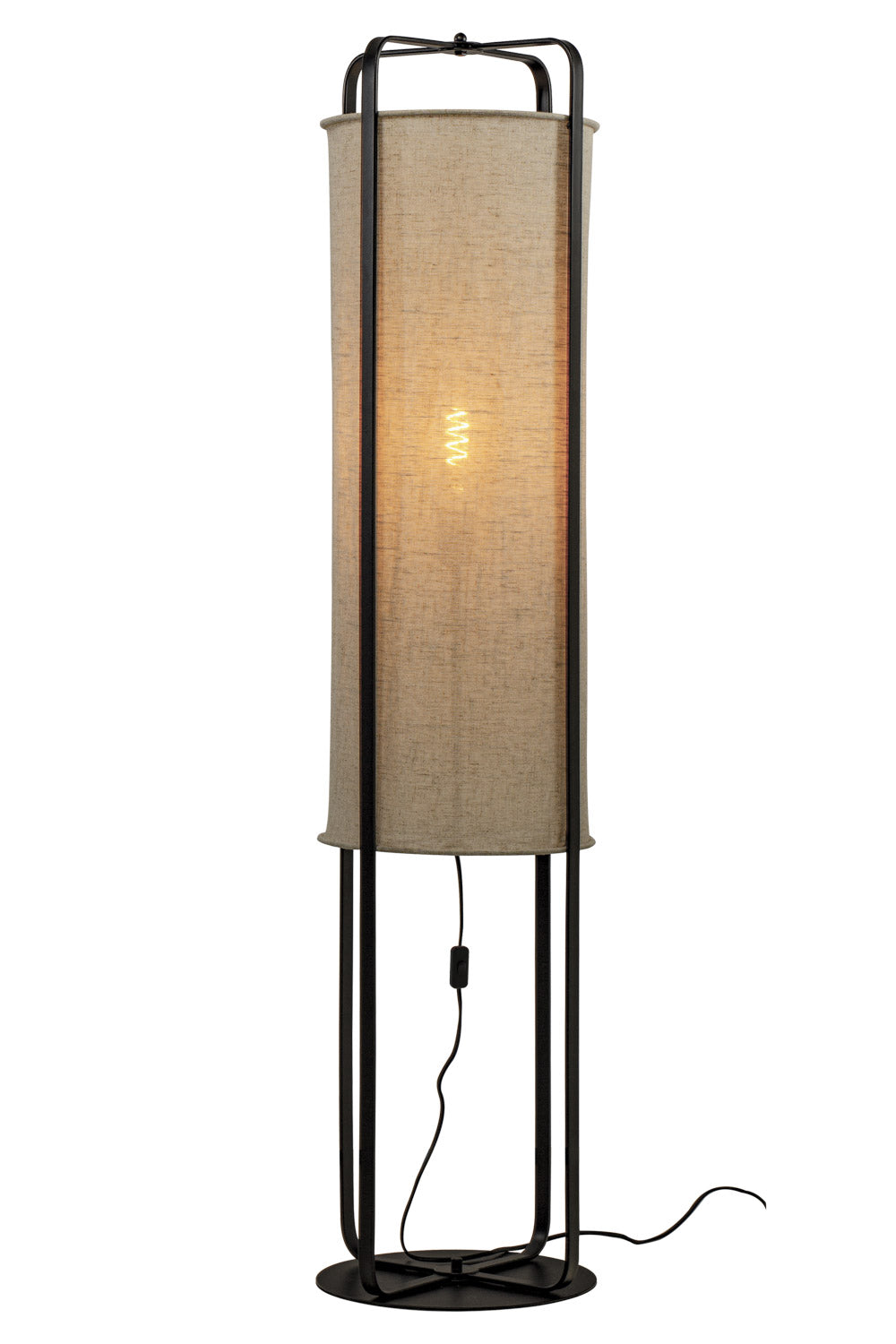 Aneta Lighting RONDA golvlampa, svart/beige