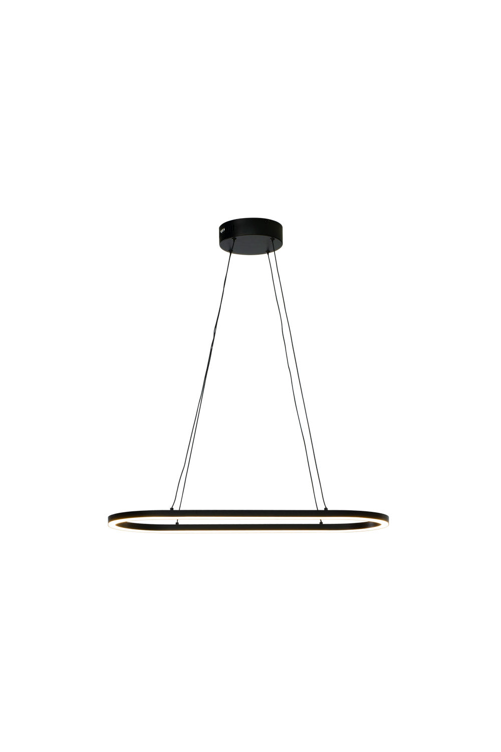 Aneta Lighting ODA taklampa oval 75x30cm, svart