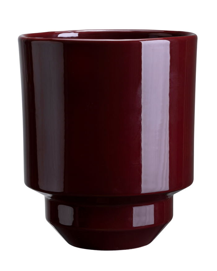 Bergs Potter Hoff Kruka Glaserad Ø 18 cm, Djup Burgundy