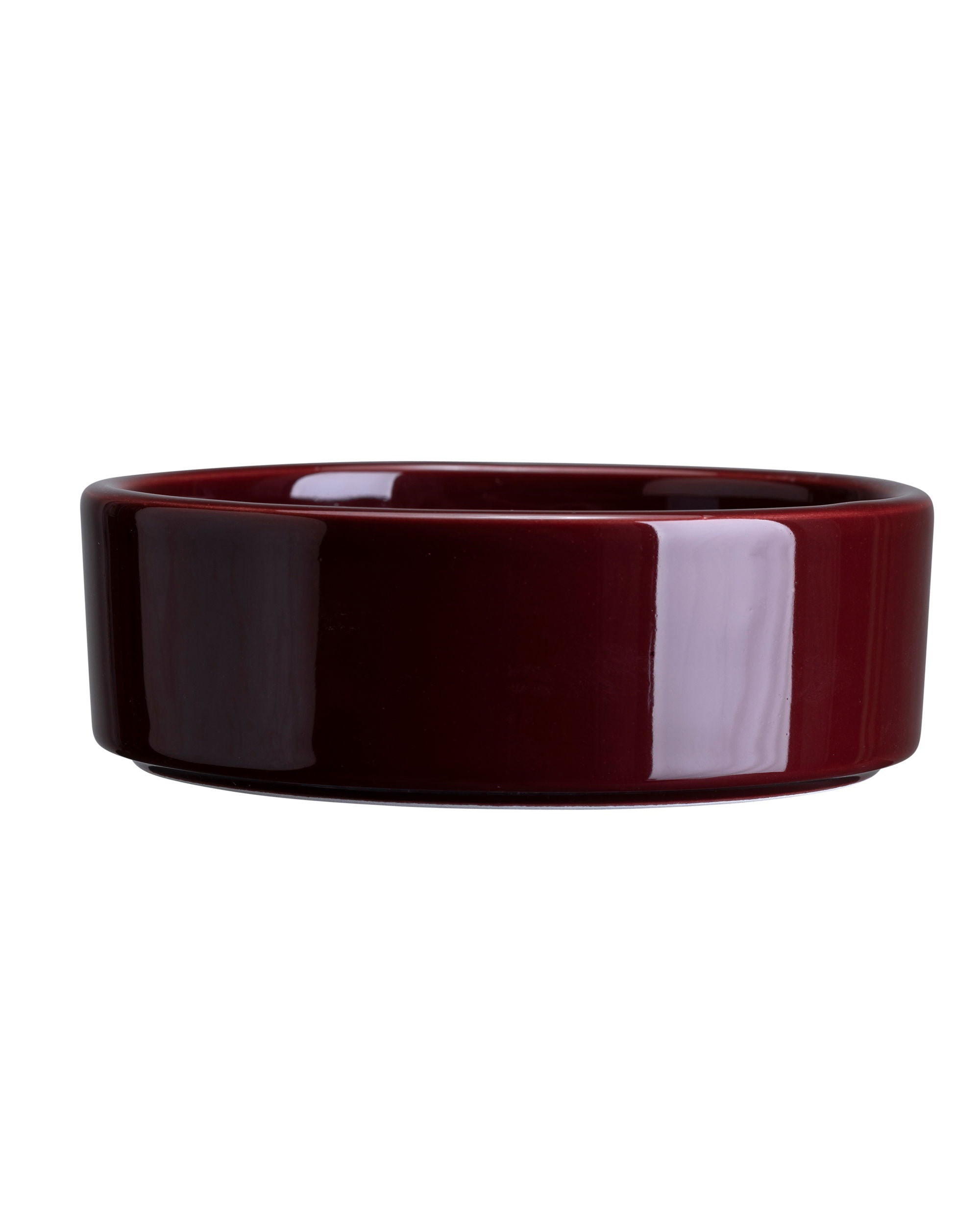 Hoff Kruka från Bergs Potter i djup burgundy, Ø 18 cm. Elegant och modern keramikkruka för inomhusväxter med glansig yta.