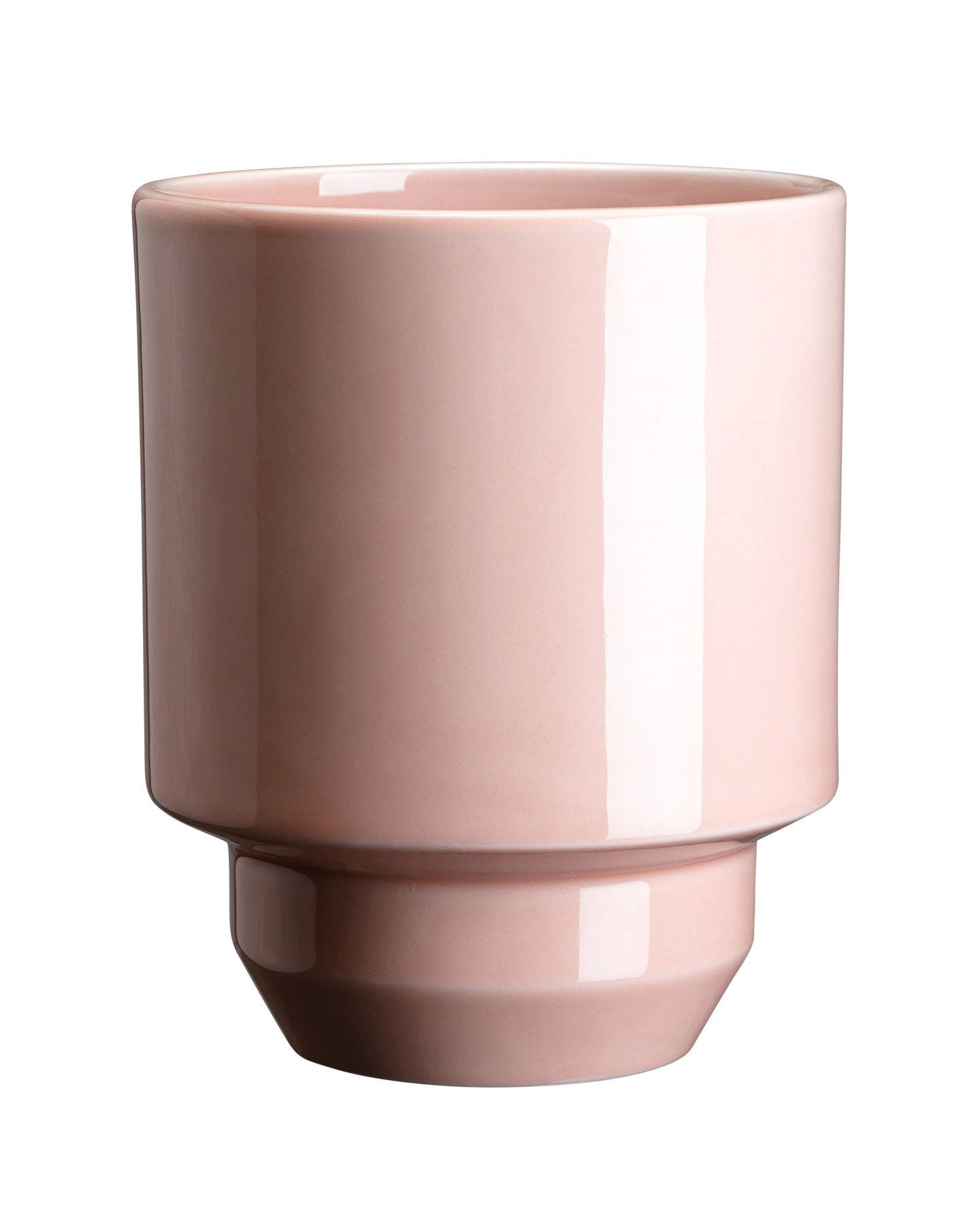 Bergs Potter Hoff Kruka Ø 14 cm i rosa, minimalistisk design i keramik med slät yta, perfekt för växter både inomhus och utomhus.