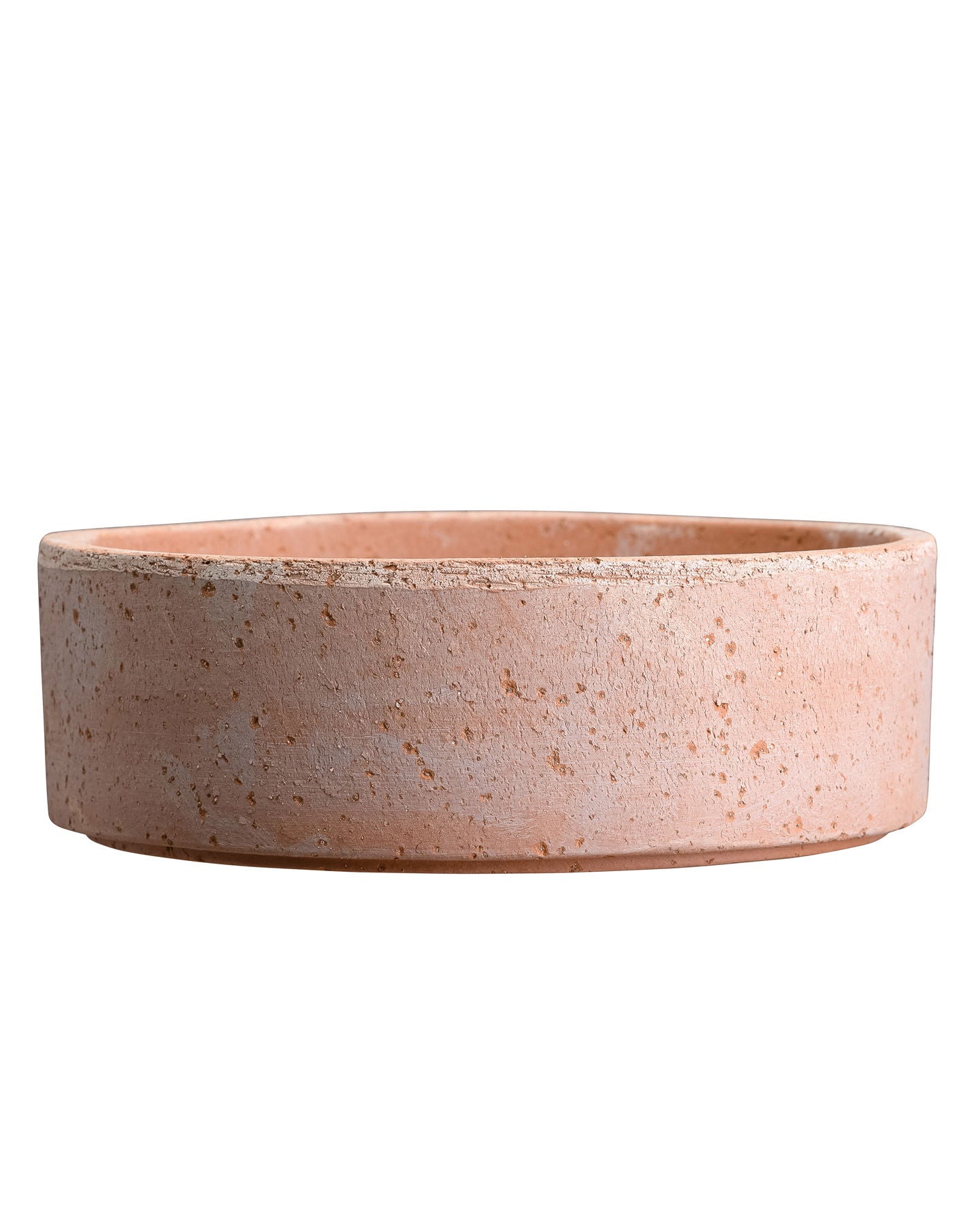 Hoff kruka från Bergs Potter i mjuk rosa keramik, 30 cm diameter, perfekt för att framhäva växter med minimalistisk elegans.