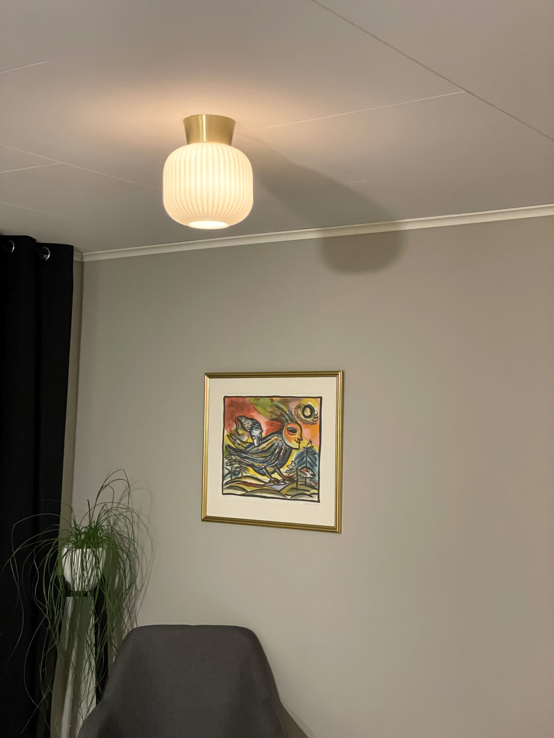 Aneta Lighting VANJA plafond, vit/matt mässing