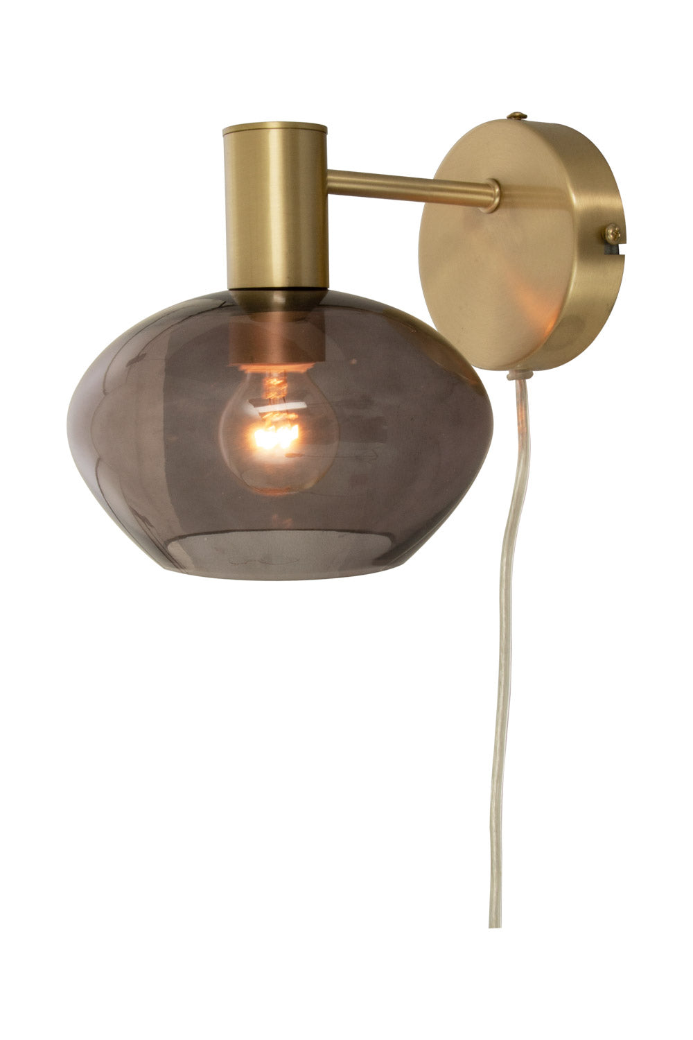 Aneta Lighting BELL vägglampa, matt mässing/rök