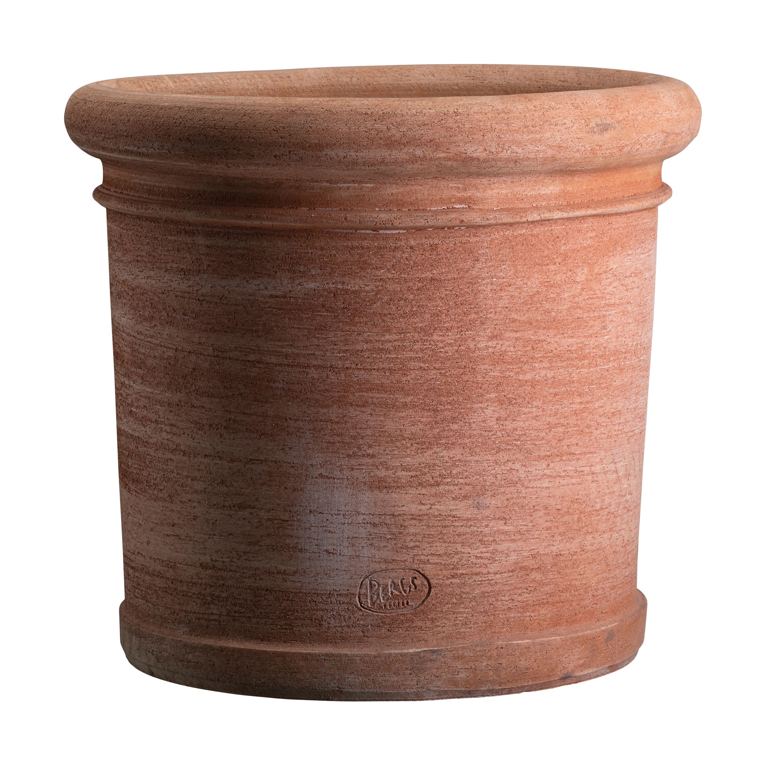 Mjukt rosa Bergs Potter Cilindro kruka i högkvalitativ keramik, perfekt för medelstora växter. Stilren och hållbar design.