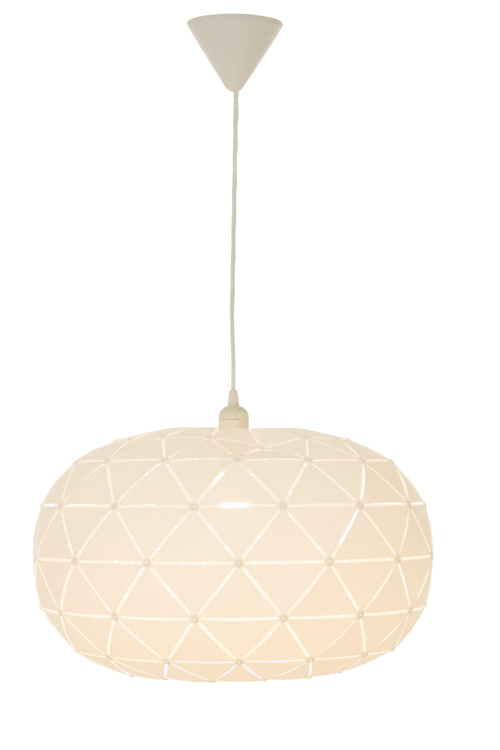 Aneta Lighting LATTICE taklampa 50cm, vit textil