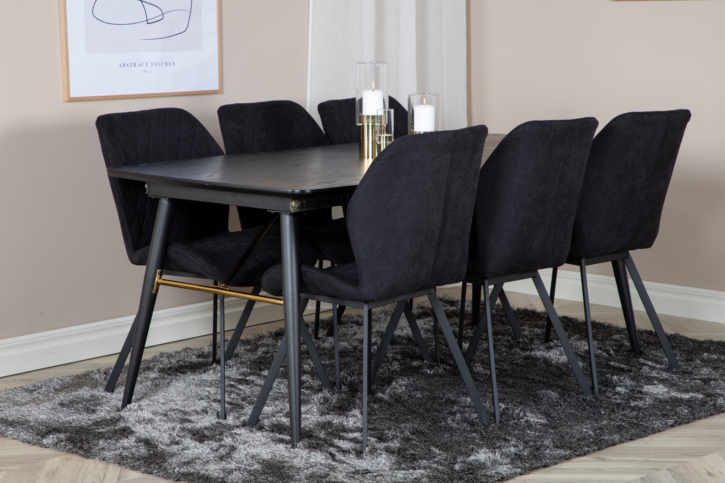 Venture Home Matgrupp Gold med stolarna Gemma