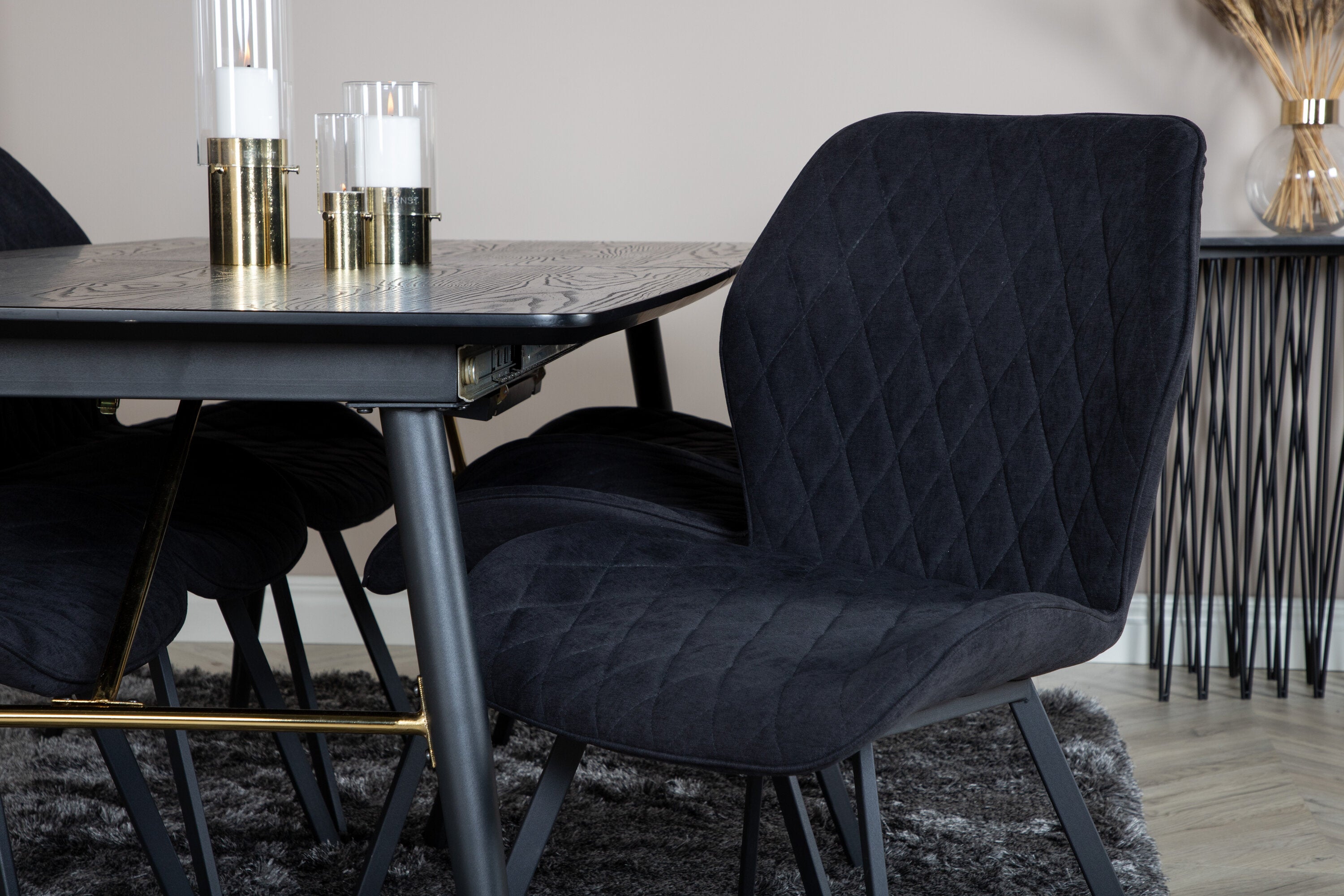 Venture Home Matgrupp Gold med stolarna Gemma