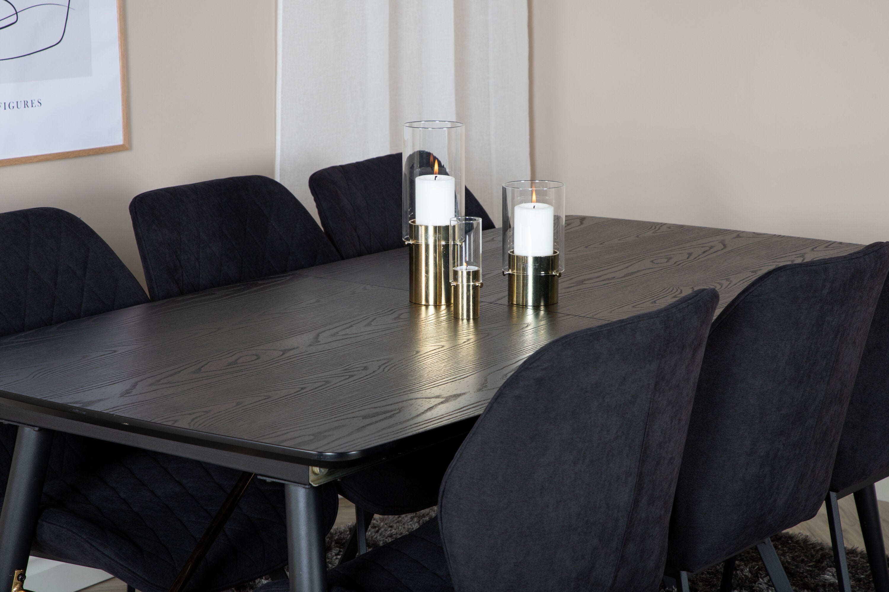 Venture Home Matgrupp Gold med stolarna Gemma