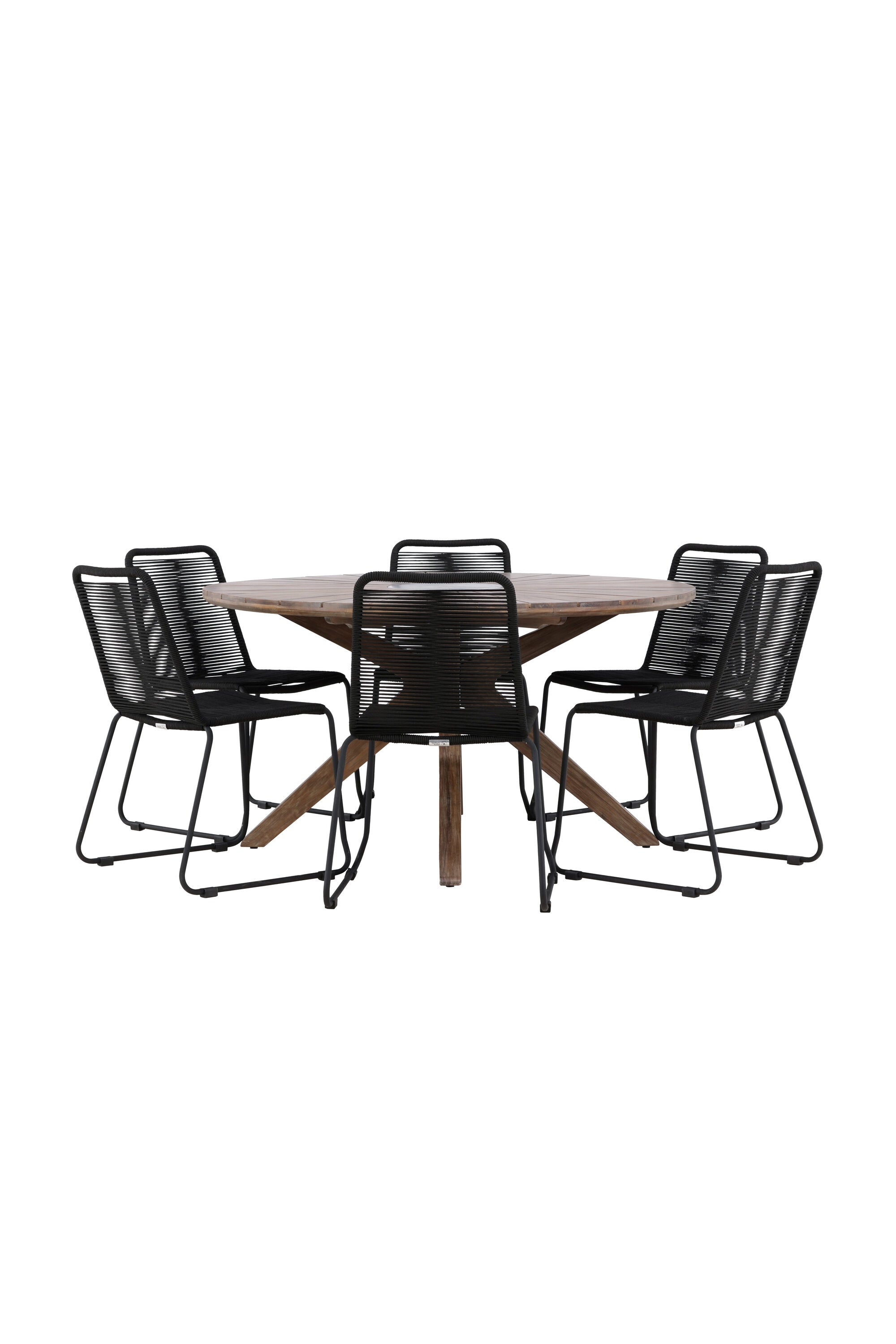 Venture Home Rosario Matgrupp Ø140 cm Med 6 Lindos Stolar