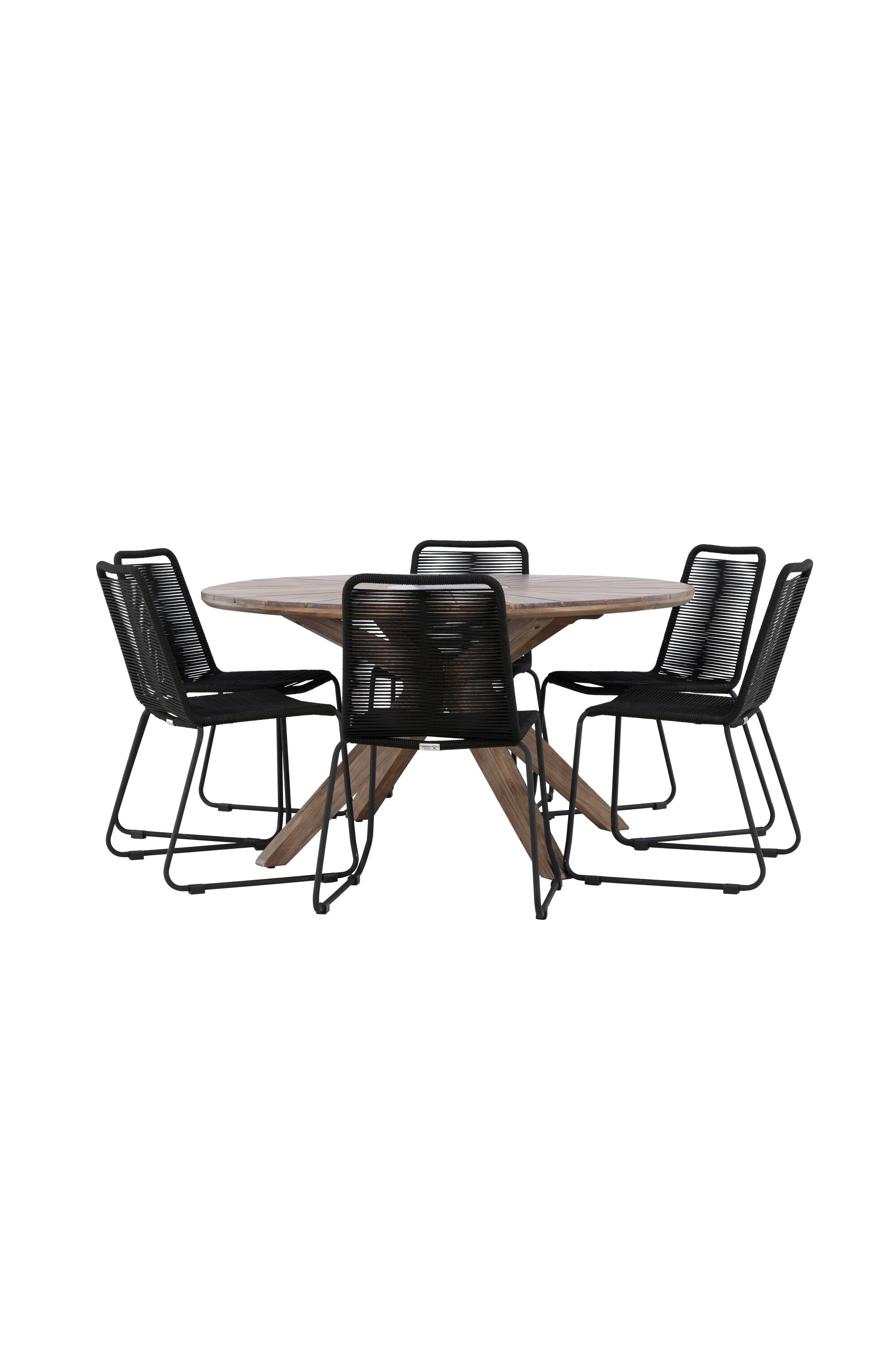 Venture Home Rosario Matgrupp Ø140 cm Med 6 Lindos Stolar