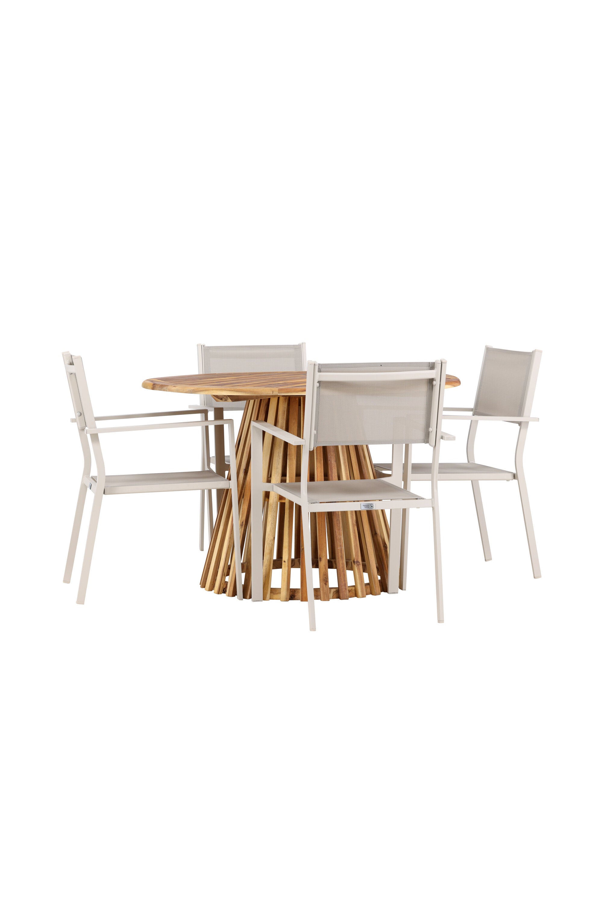 Venture Home Lumpur Matgrupp Ø120 cm Med 4 Copacabana Stolar