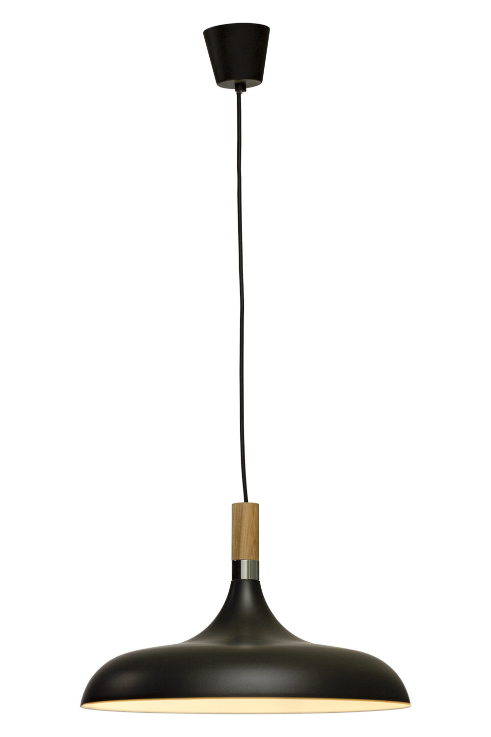 Aneta Lighting SENSE taklampa 42cm, svart/trä/krom