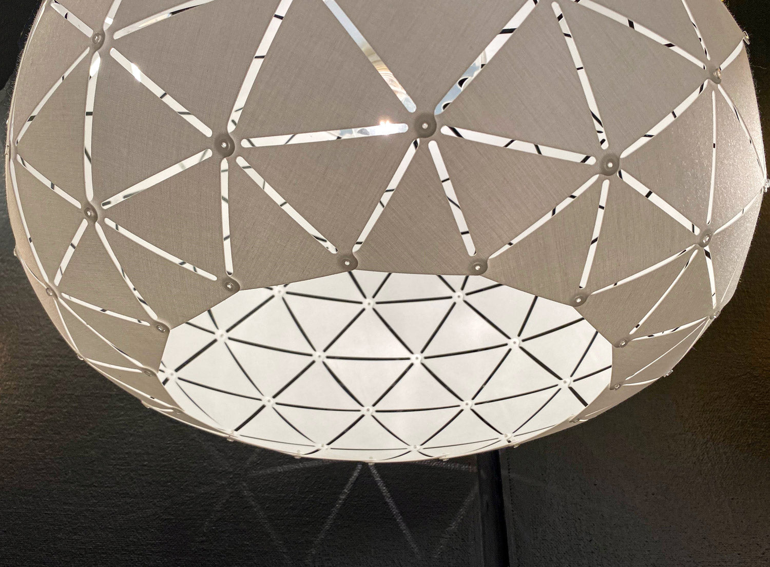 Aneta Lighting LATTICE taklampa 50cm, vit textil