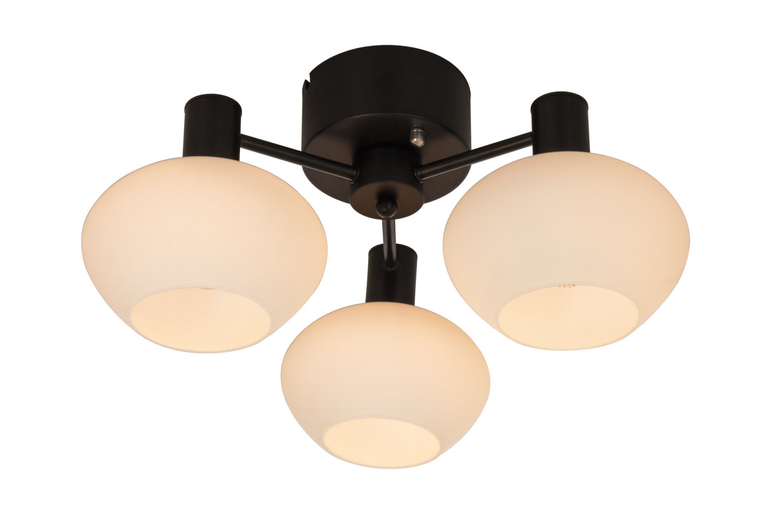 Aneta Lighting BELL plafond 3-arm, svart/vit