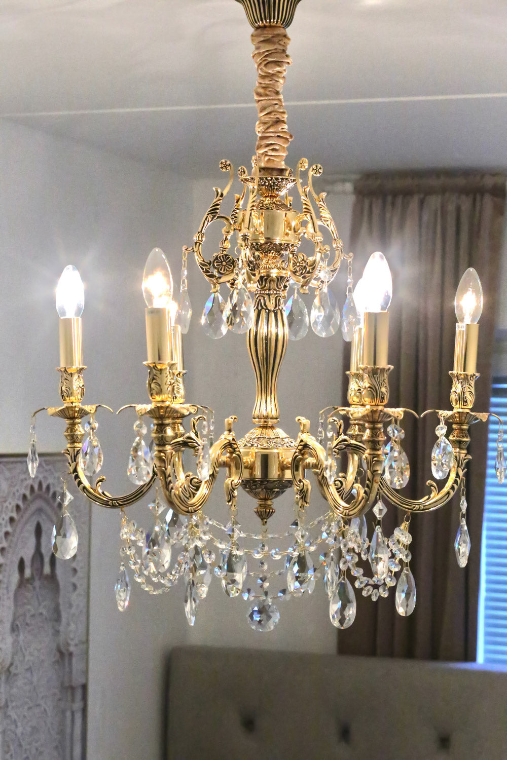 Aneta Lighting VERSAILLES takkrona guld