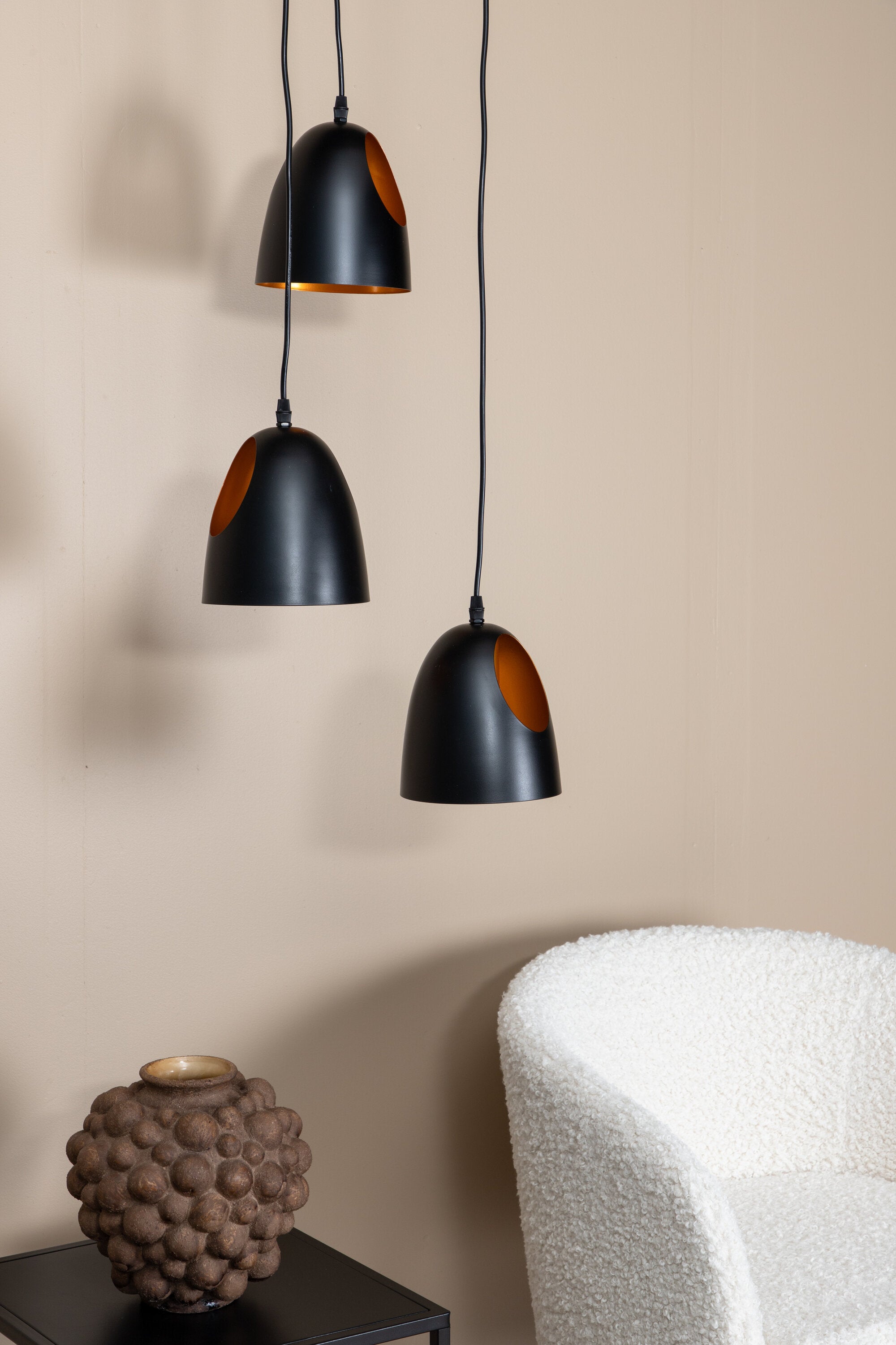 Venture Home Elda Pendel Svart/koppar ø40 cm