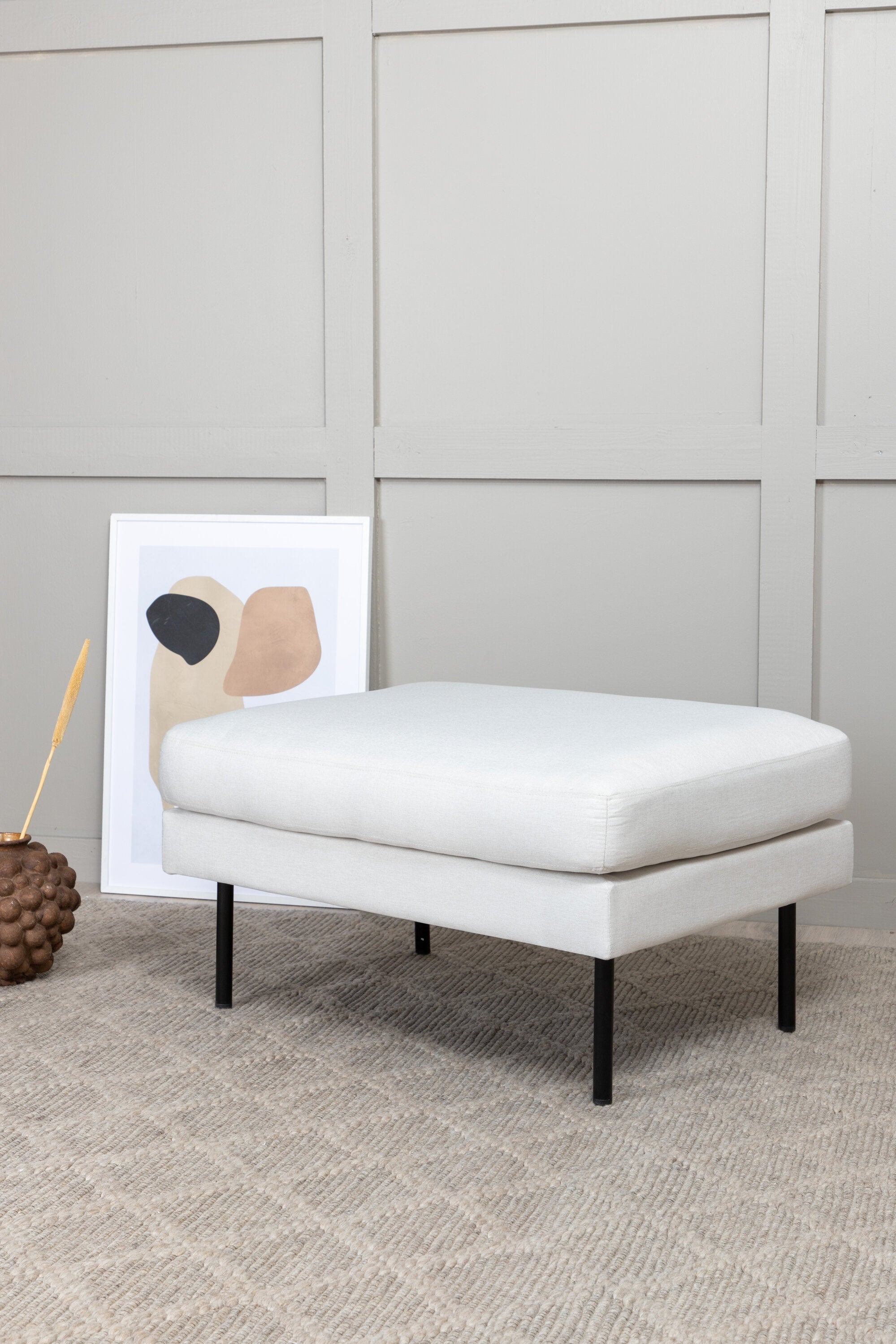 Venture Home Zoom Ottoman Svart/ljusbeige