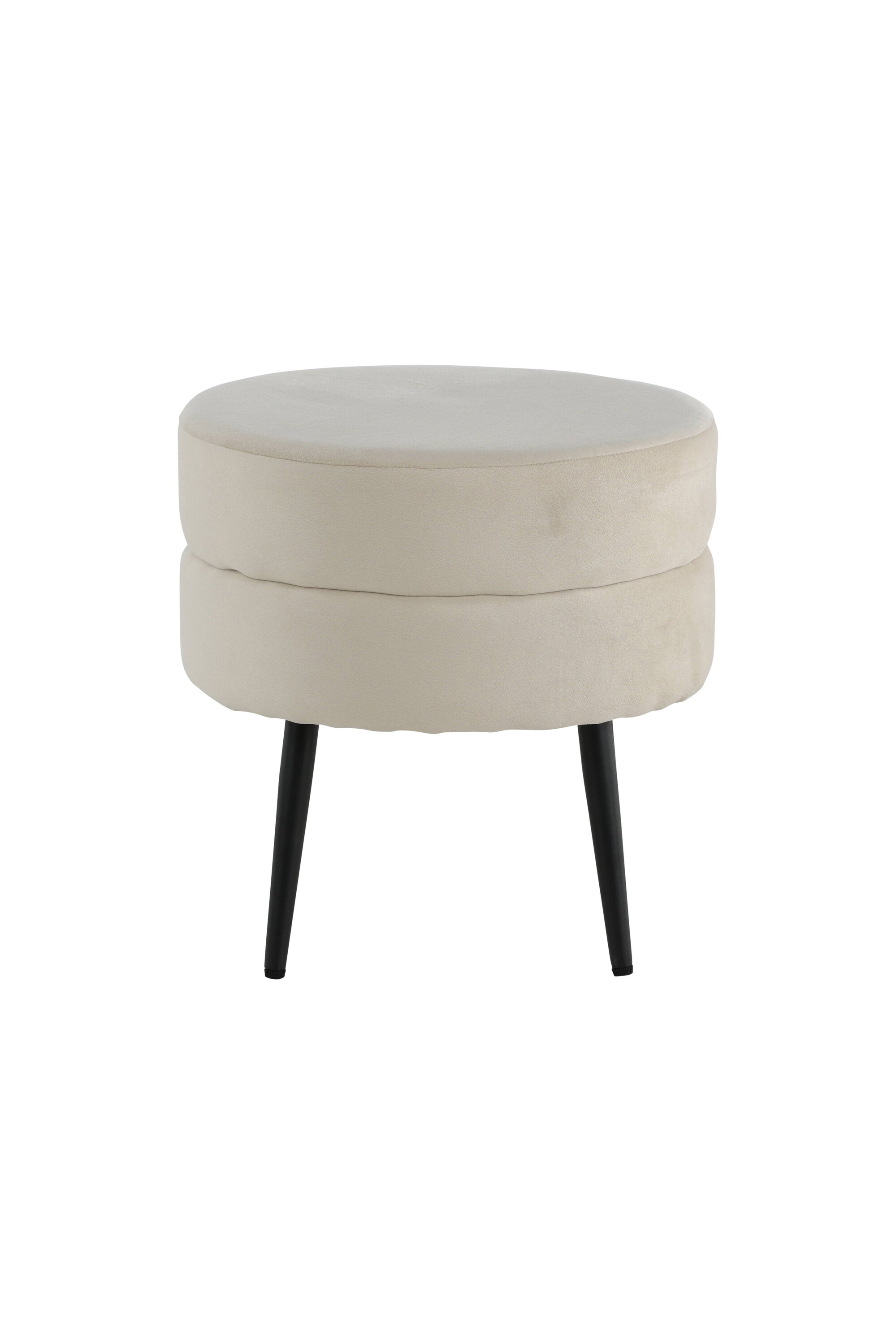 Venture Home Pot Puff Svart/ljusbeige ø40 cm