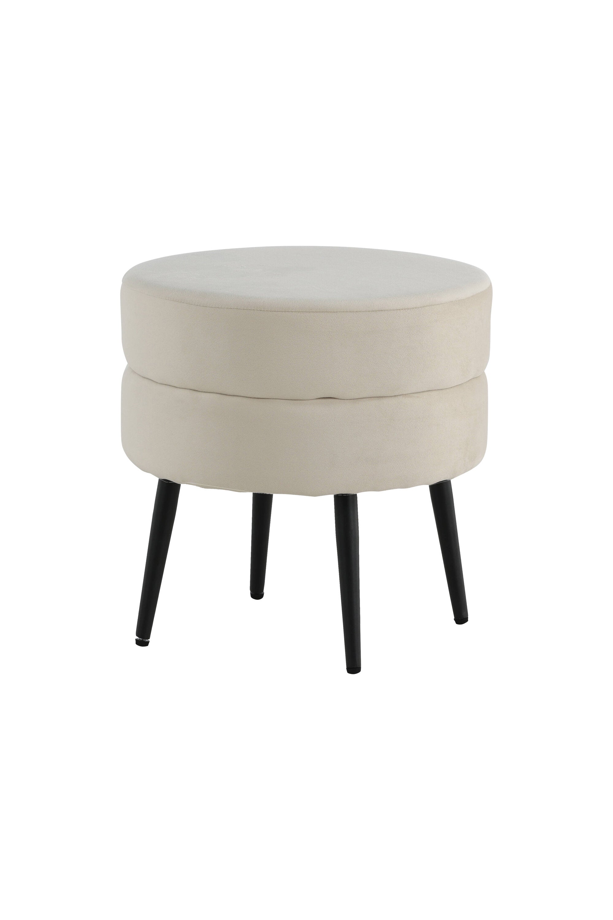 Venture Home Pot Puff Svart/ljusbeige ø40 cm