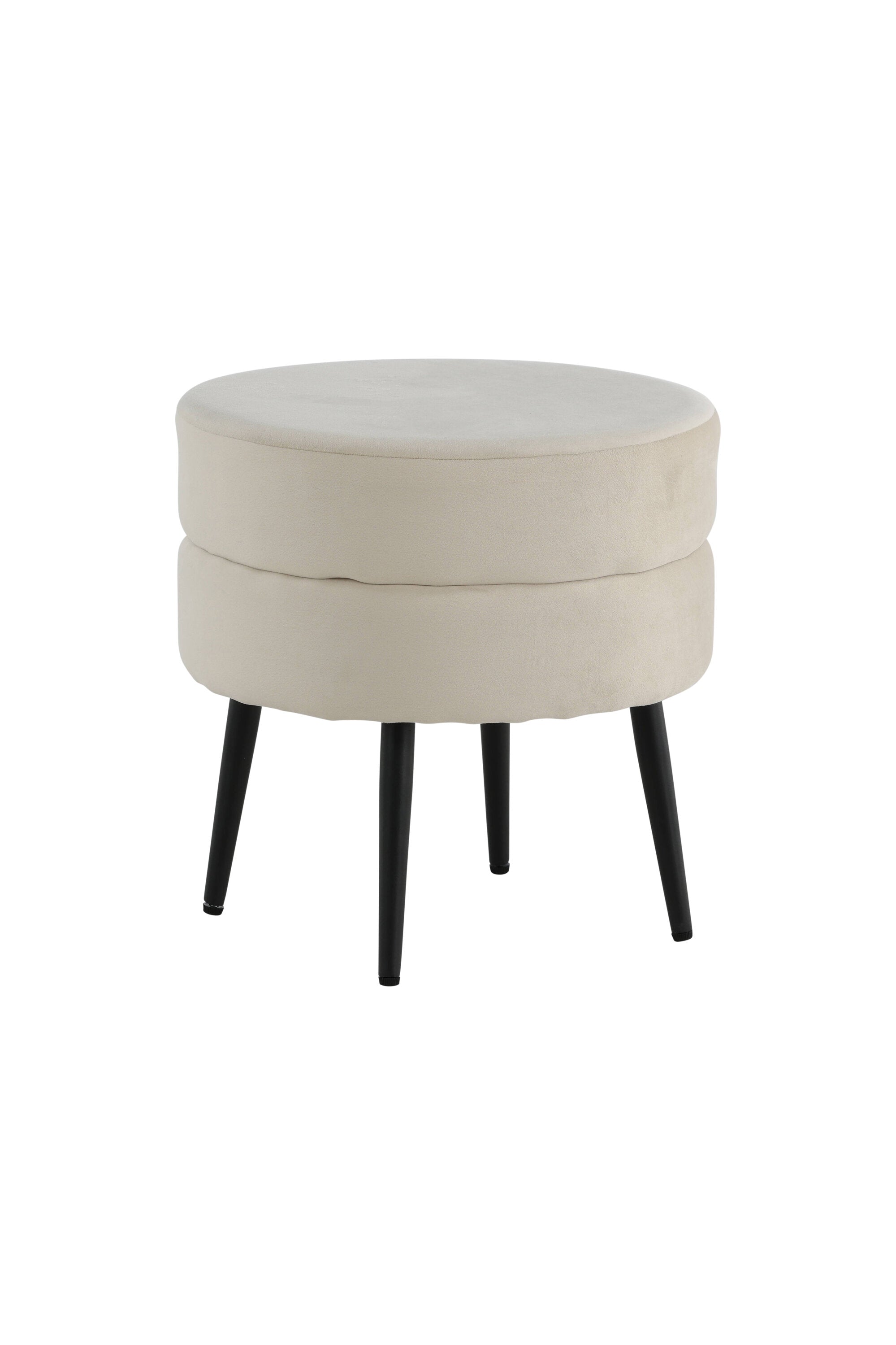 Venture Home Pot Puff Svart/ljusbeige ø40 cm