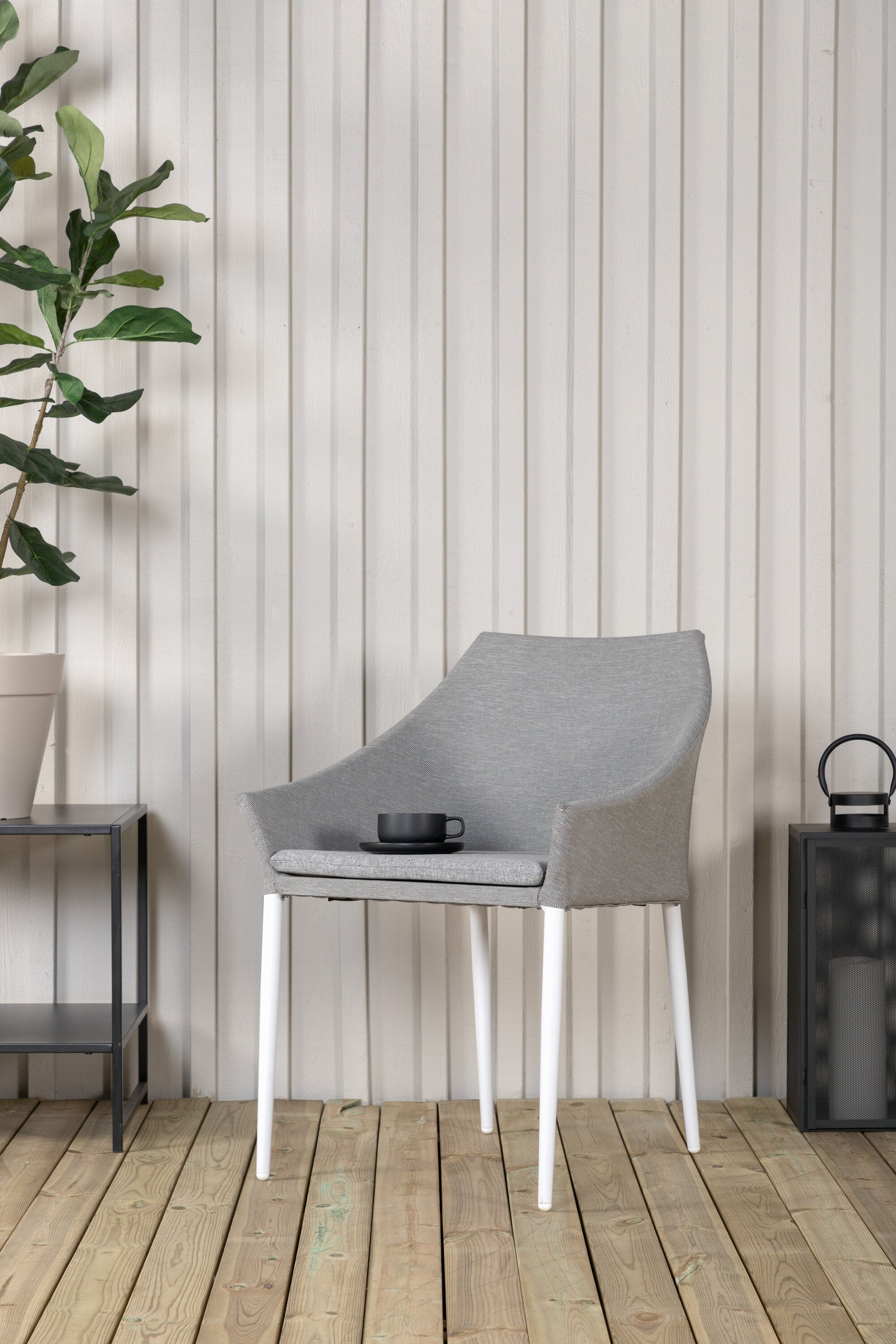 Venture Home Spoga Matstol Ljusgrå/vit 2-pack